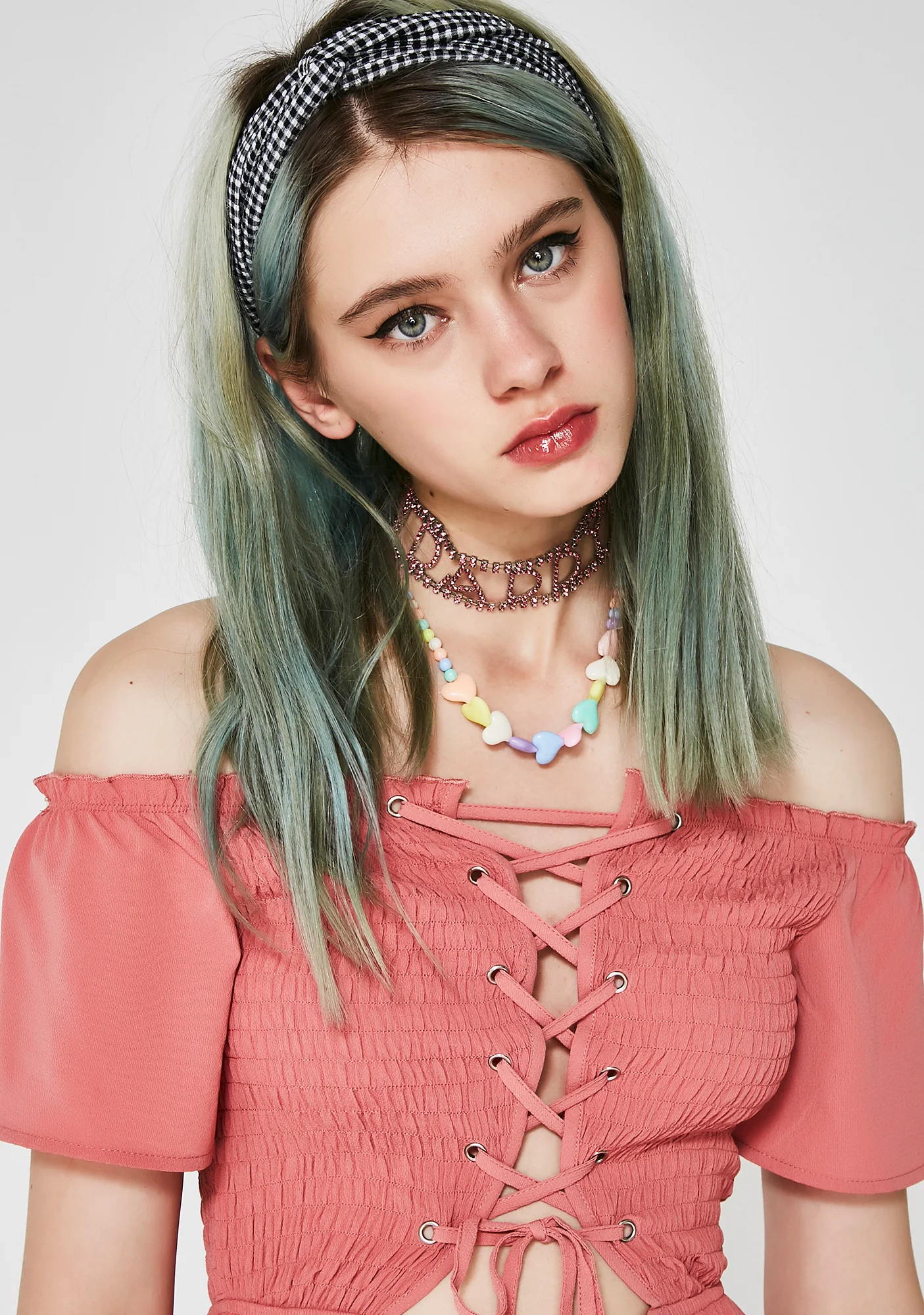 Always Crushing Gingham Headband - Image 4