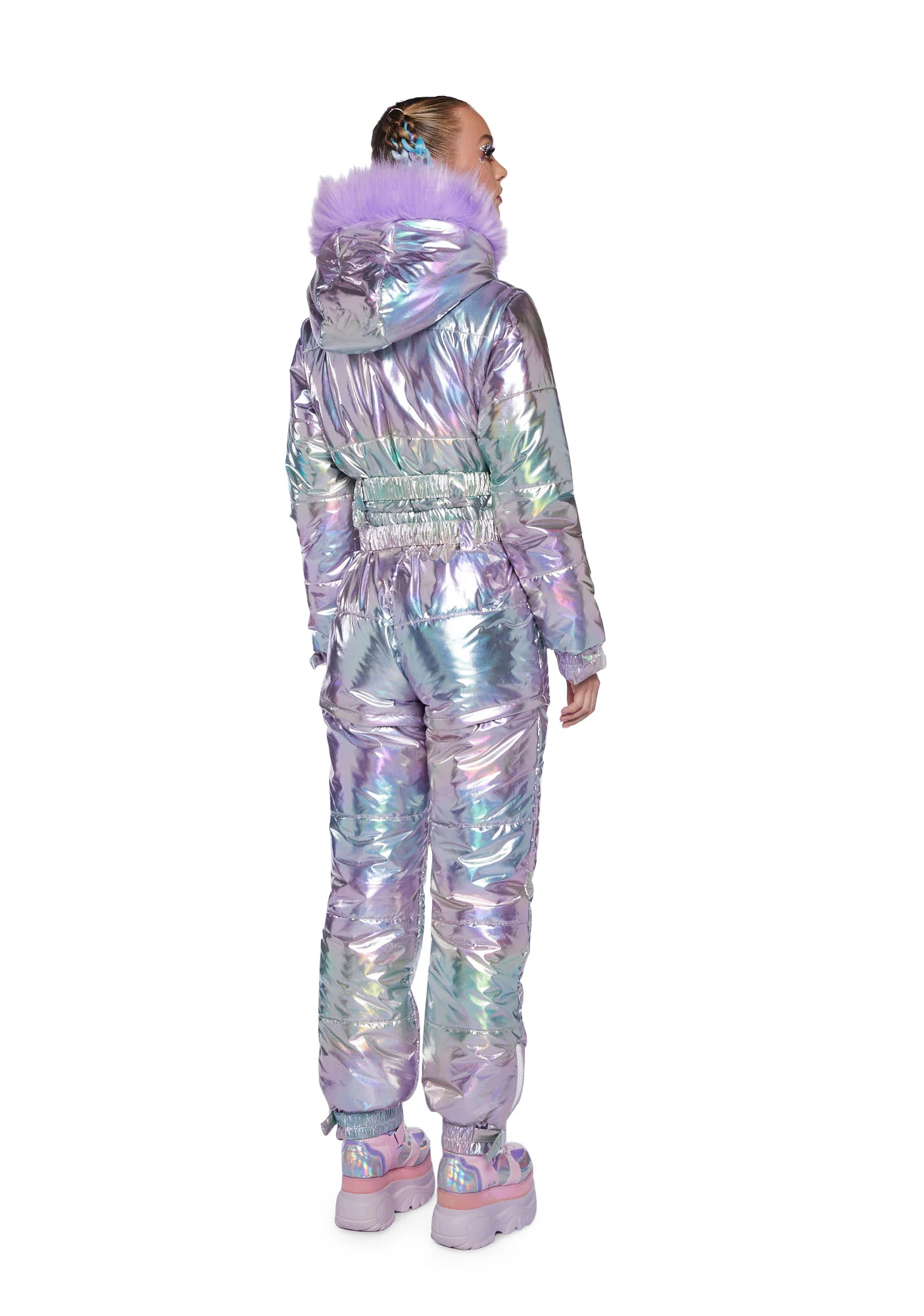 Aurora Beam Holographic Snowsuit - Lavender - Image 4