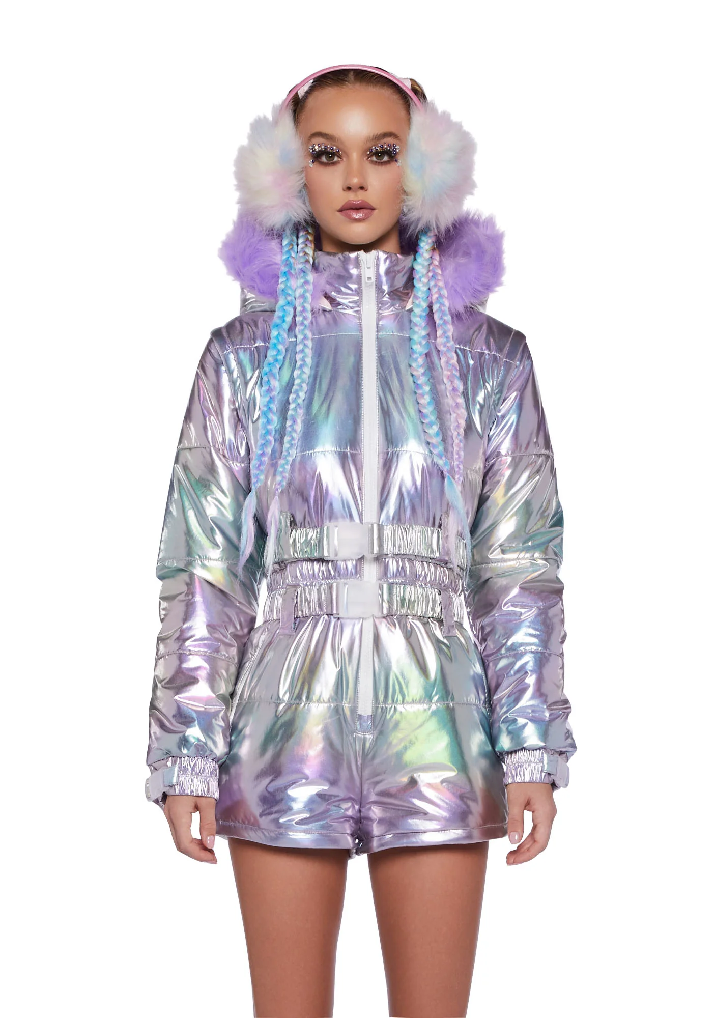 Aurora Beam Holographic Snowsuit - Lavender - Image 5