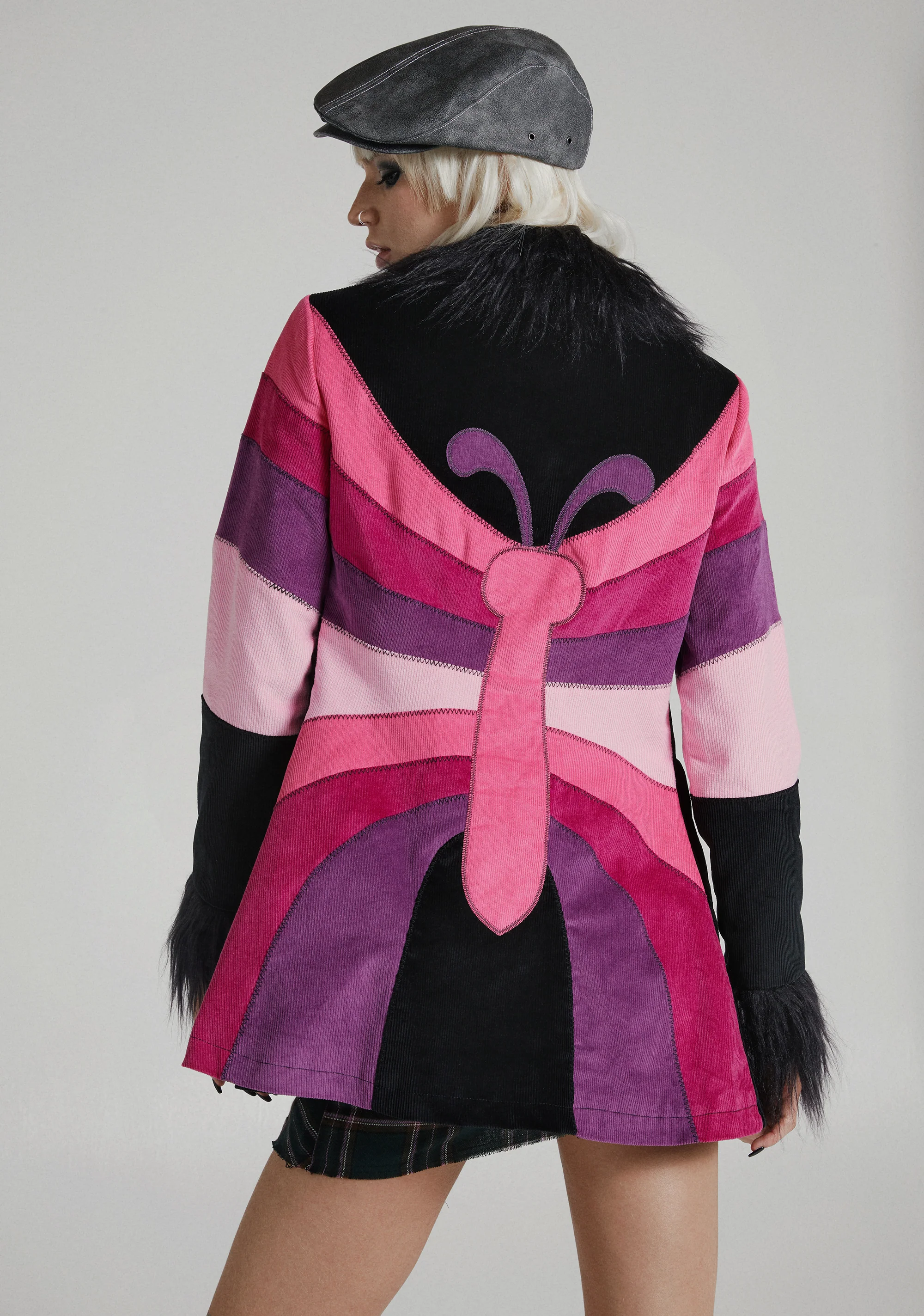 Break Free Corduroy Coat - Black - Image 7