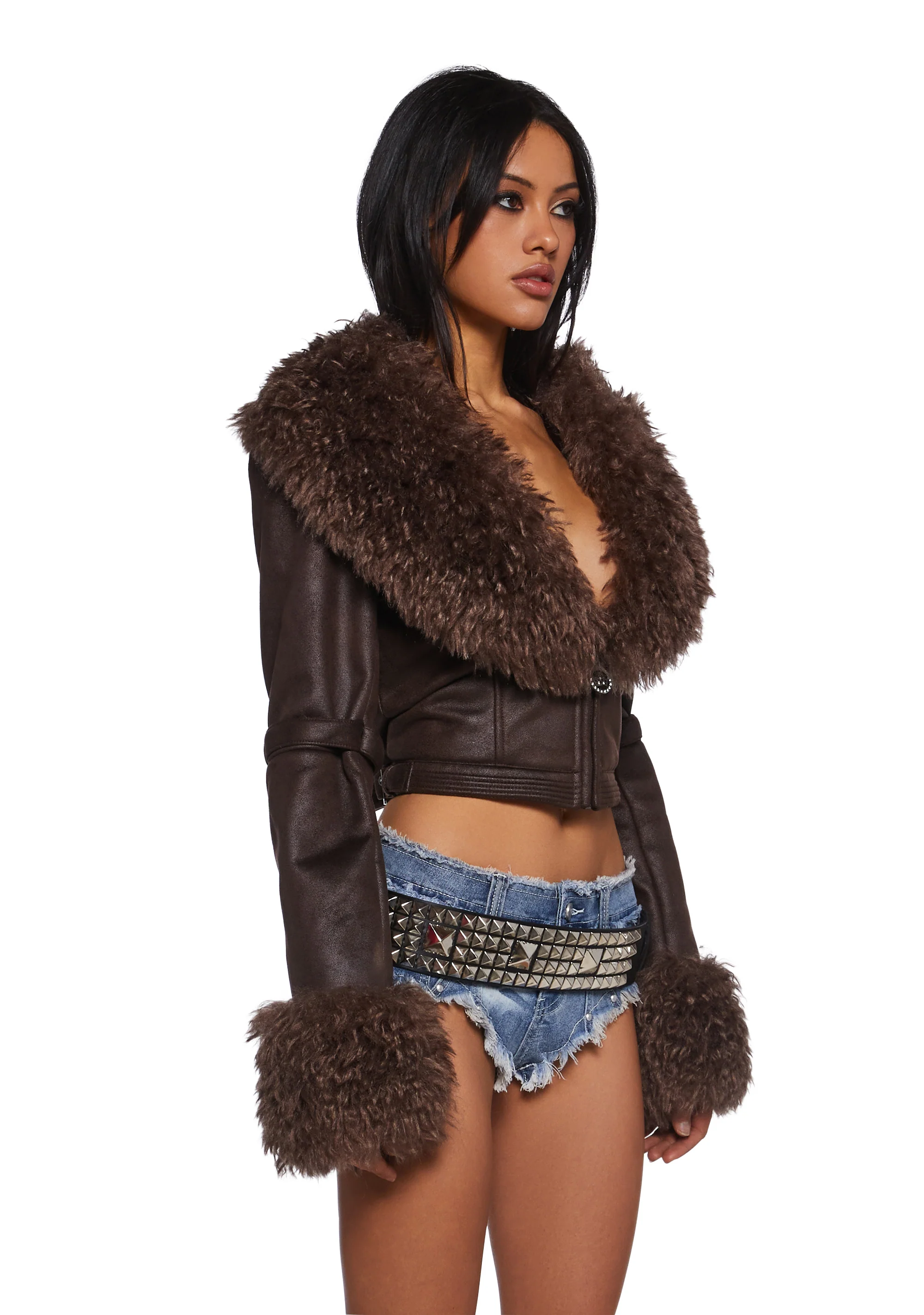 Covet Moto Jacket - Brown - Image 3
