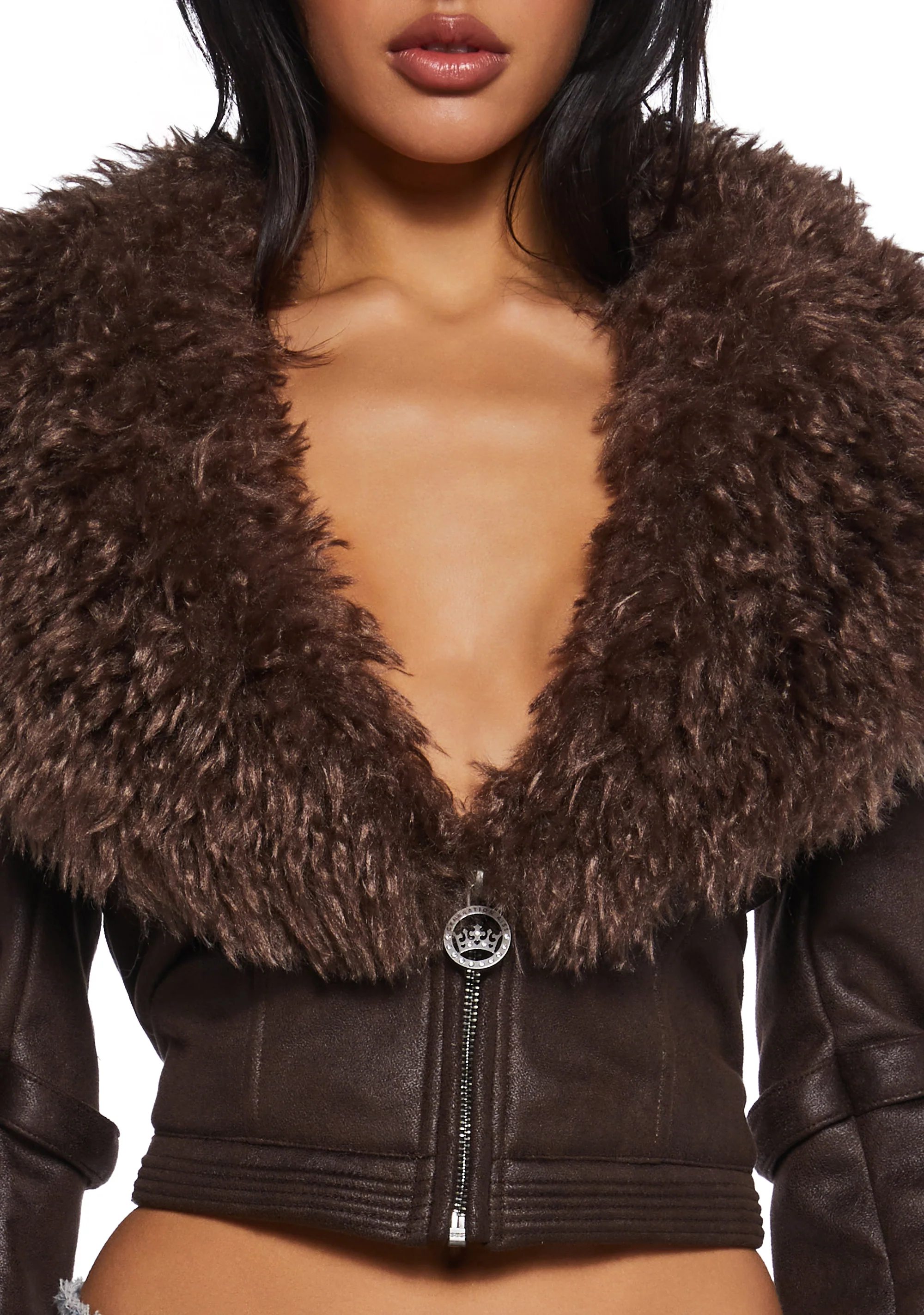 Covet Moto Jacket - Brown - Image 5