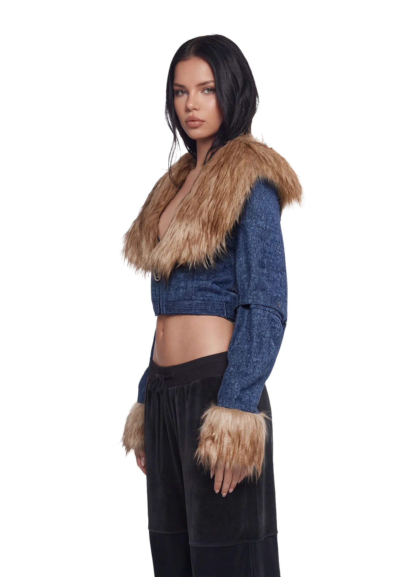 Covet Moto Jacket - Denim - Image 3