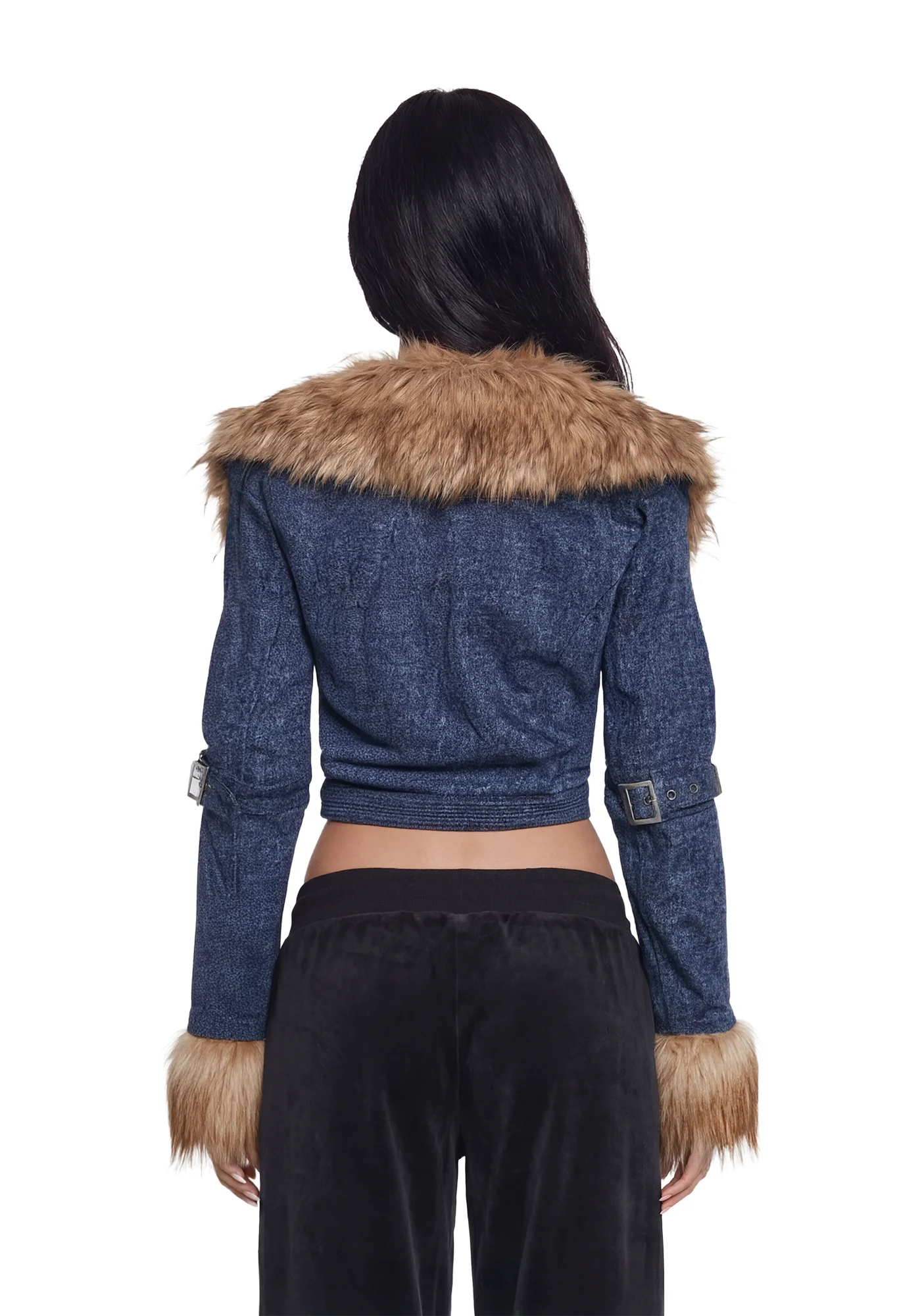 Covet Moto Jacket - Denim - Image 4