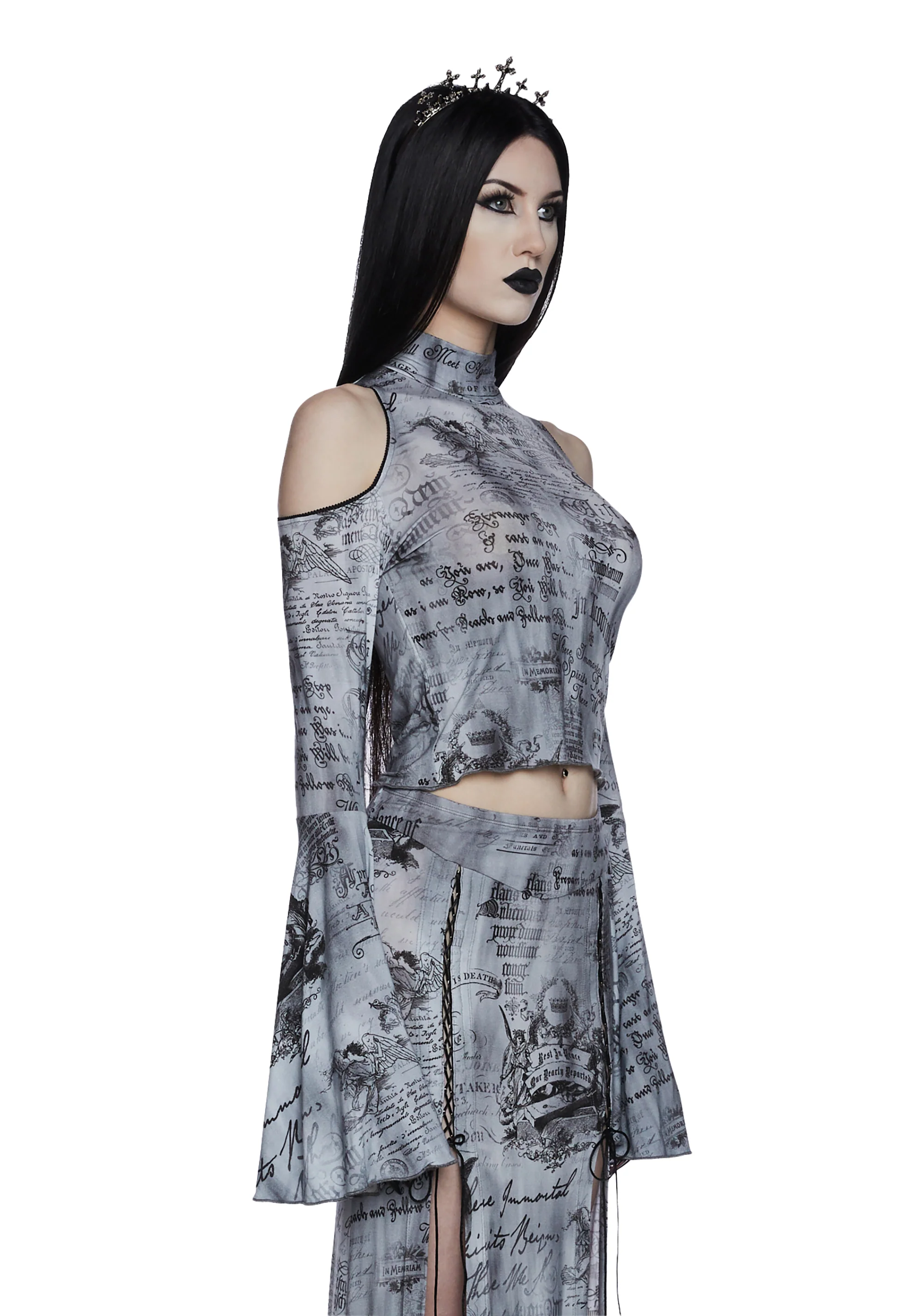 Dark Writings Long Sleeve Top - Image 3