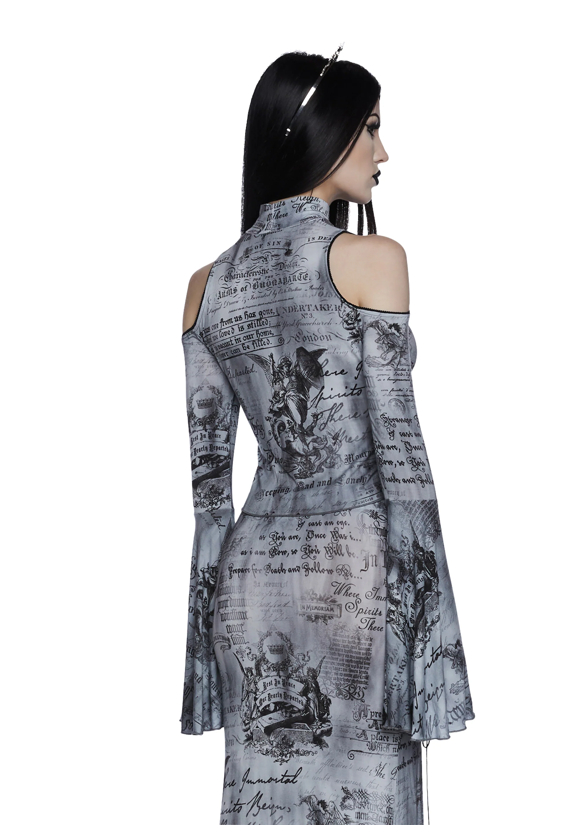 Dark Writings Long Sleeve Top - Image 4