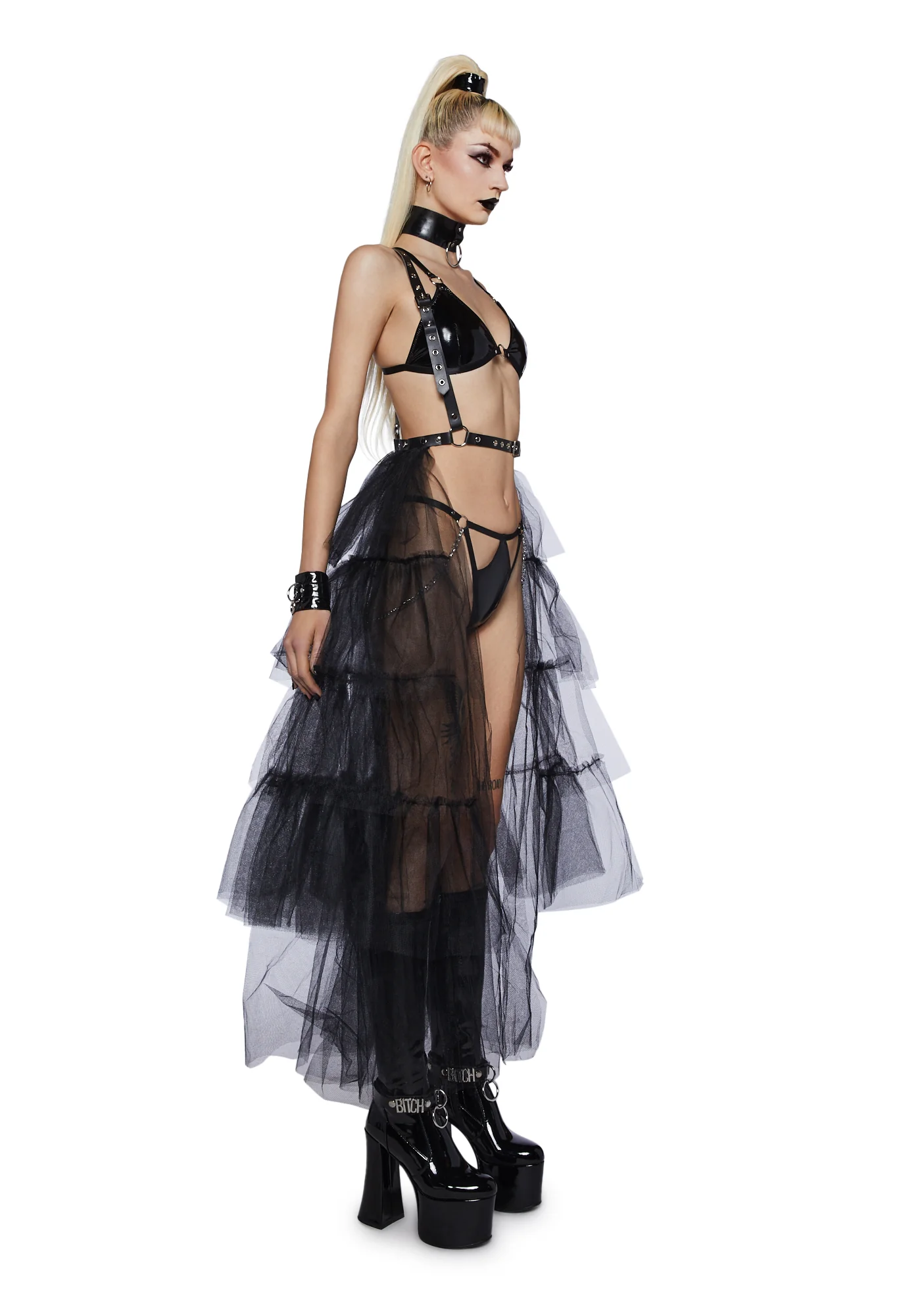Dominance Diva Tulle Skirt Harness - Image 3