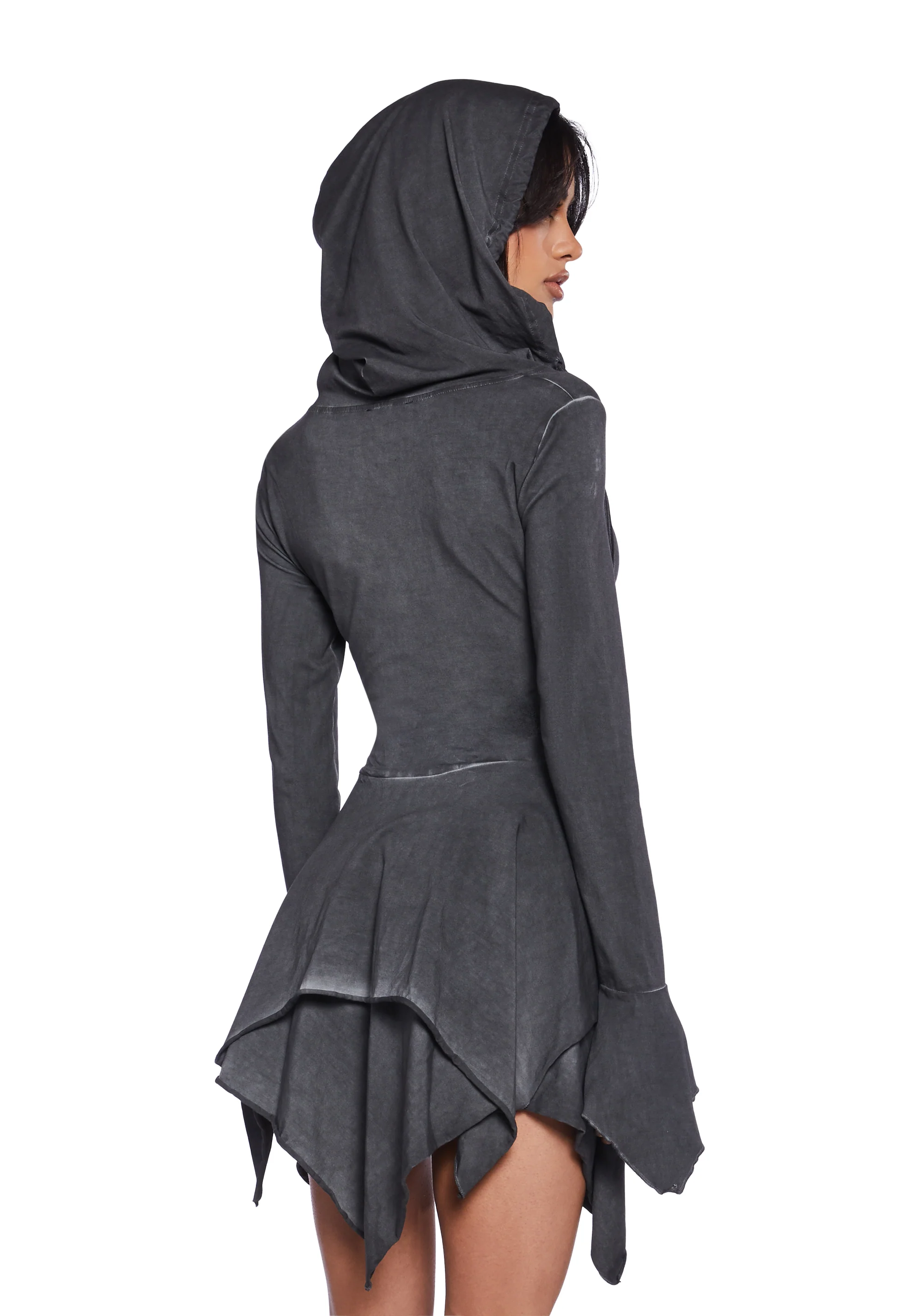 F Is For Fairies® Hooded Mini Dress - Gray - Image 4