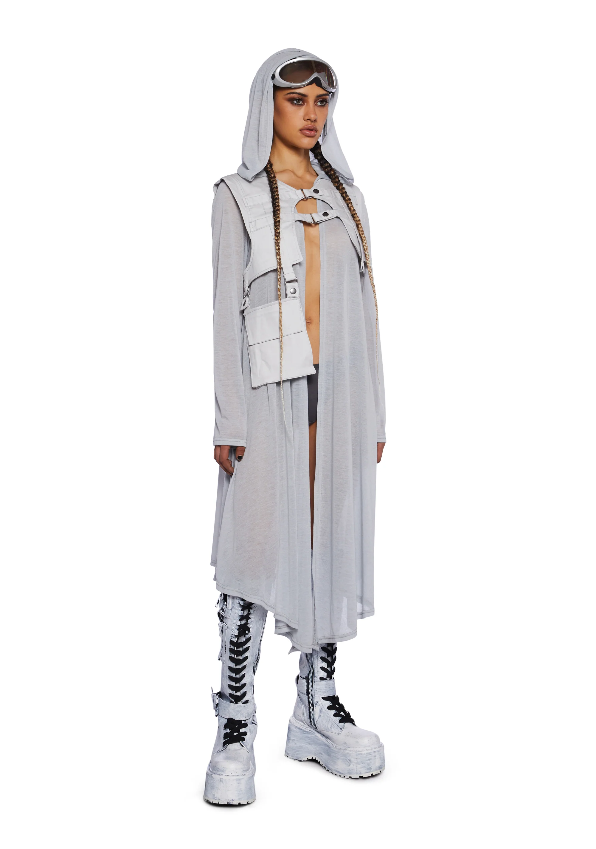 Finding Oasis Cardigan And Vest Set - Gray - Image 5