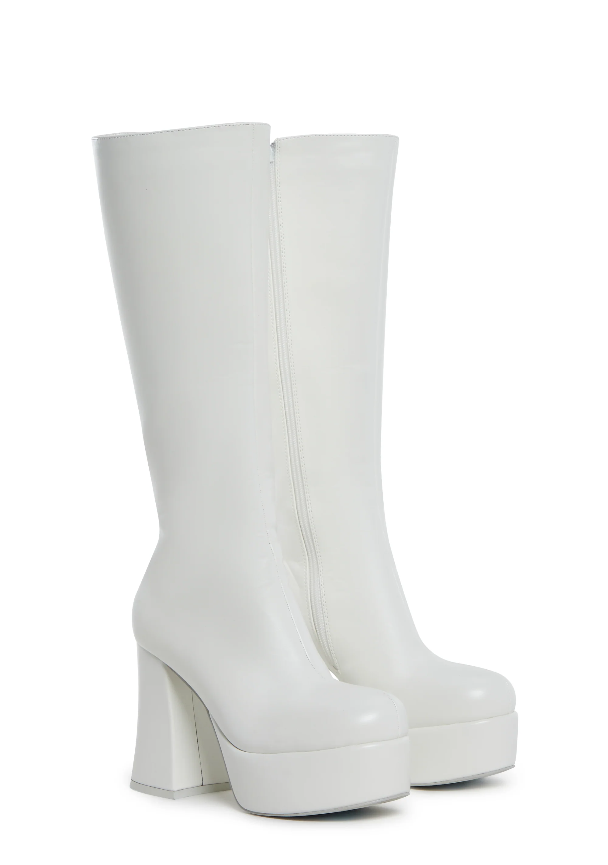 Flirty Flair Go Go Boots - White - Image 3