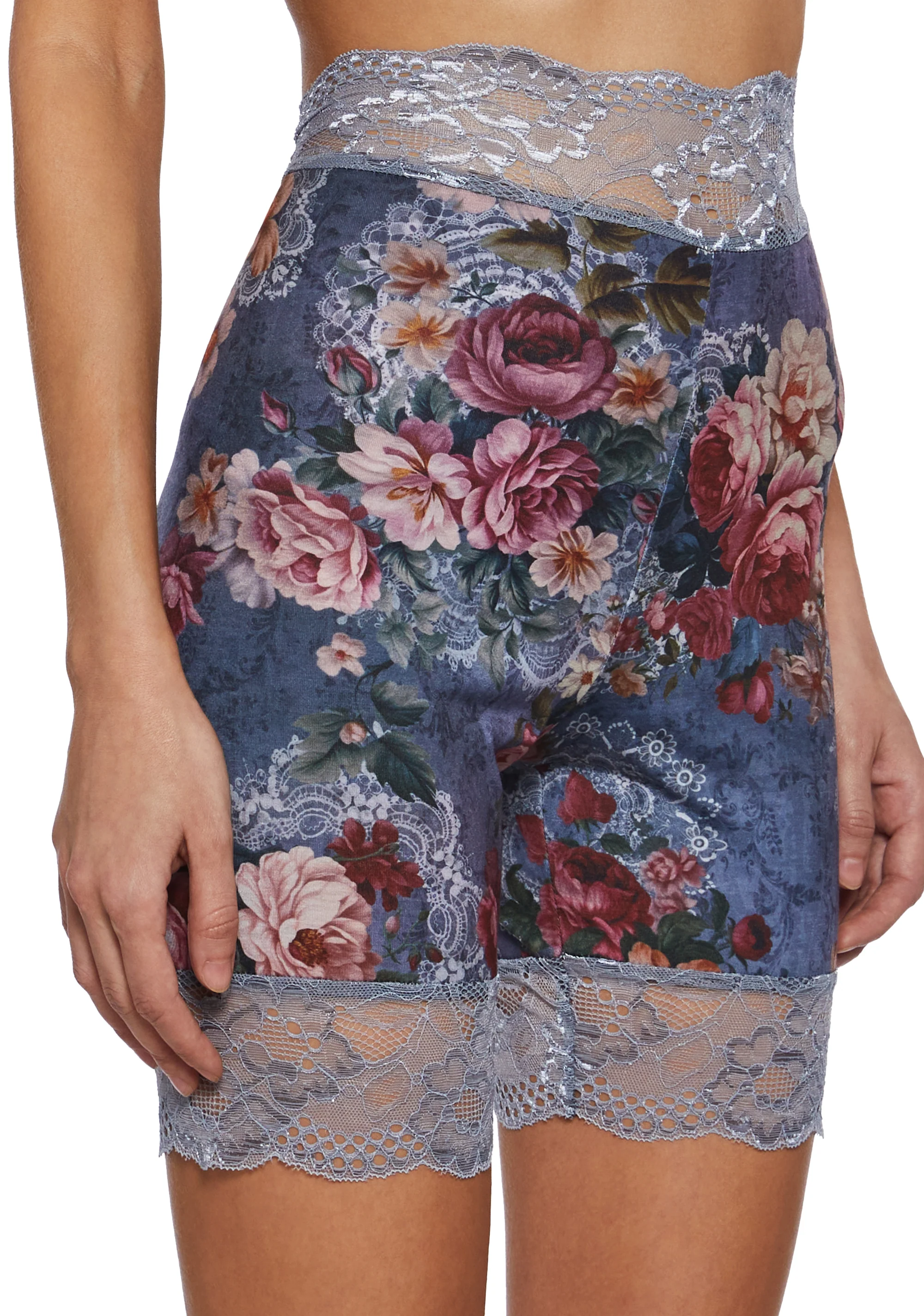 Rumor Romance Biker Shorts - Floral - Image 5