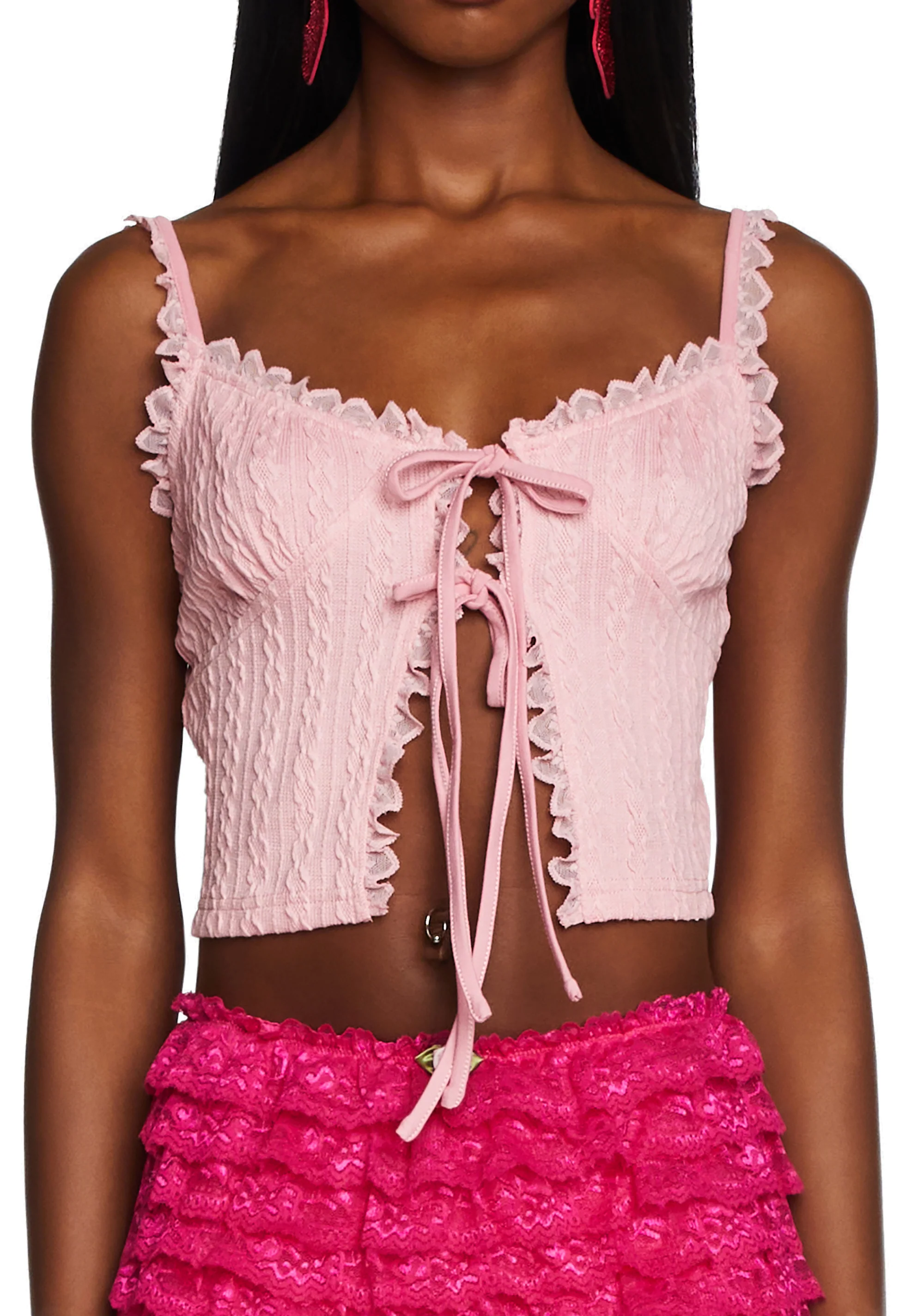 Game Of Lust Crop Top - Pink - Image 5