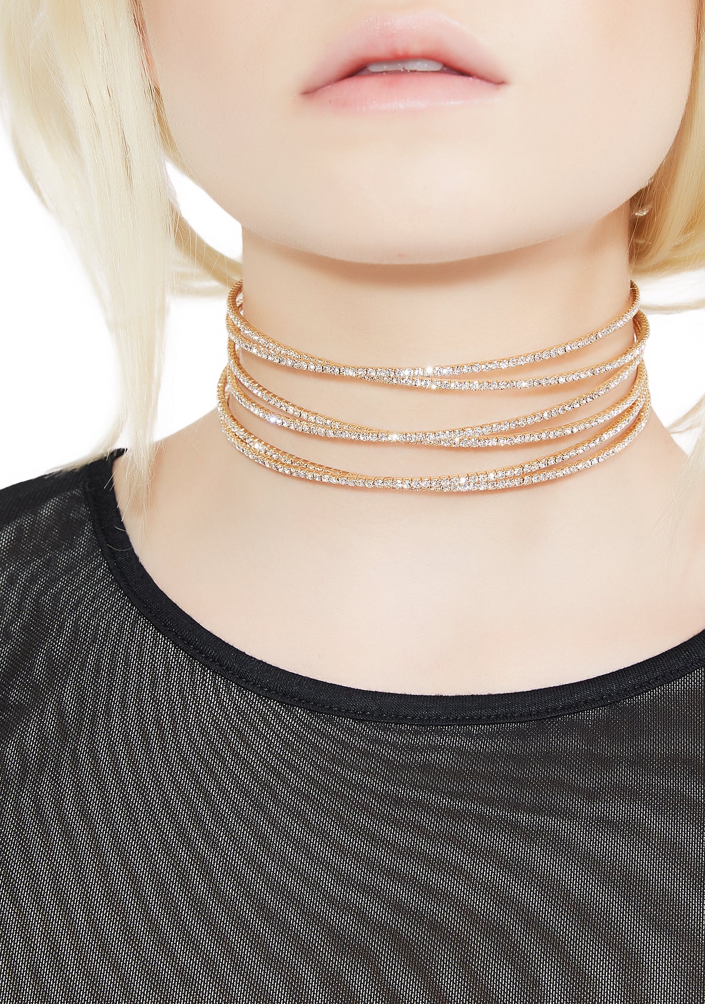 Glammed Up Rhinestone Choker - Image 4