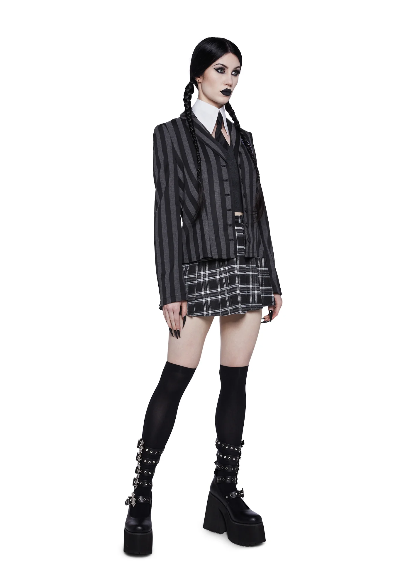 Goth School Girl Costume Set - Image 5