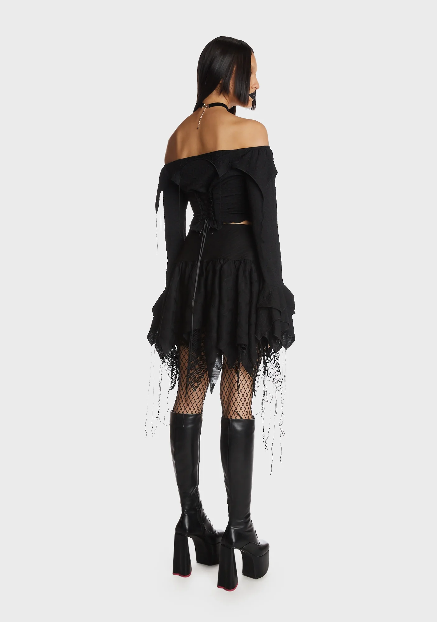 Gothic Princess Off Shoulder Sexy Top - Image 3