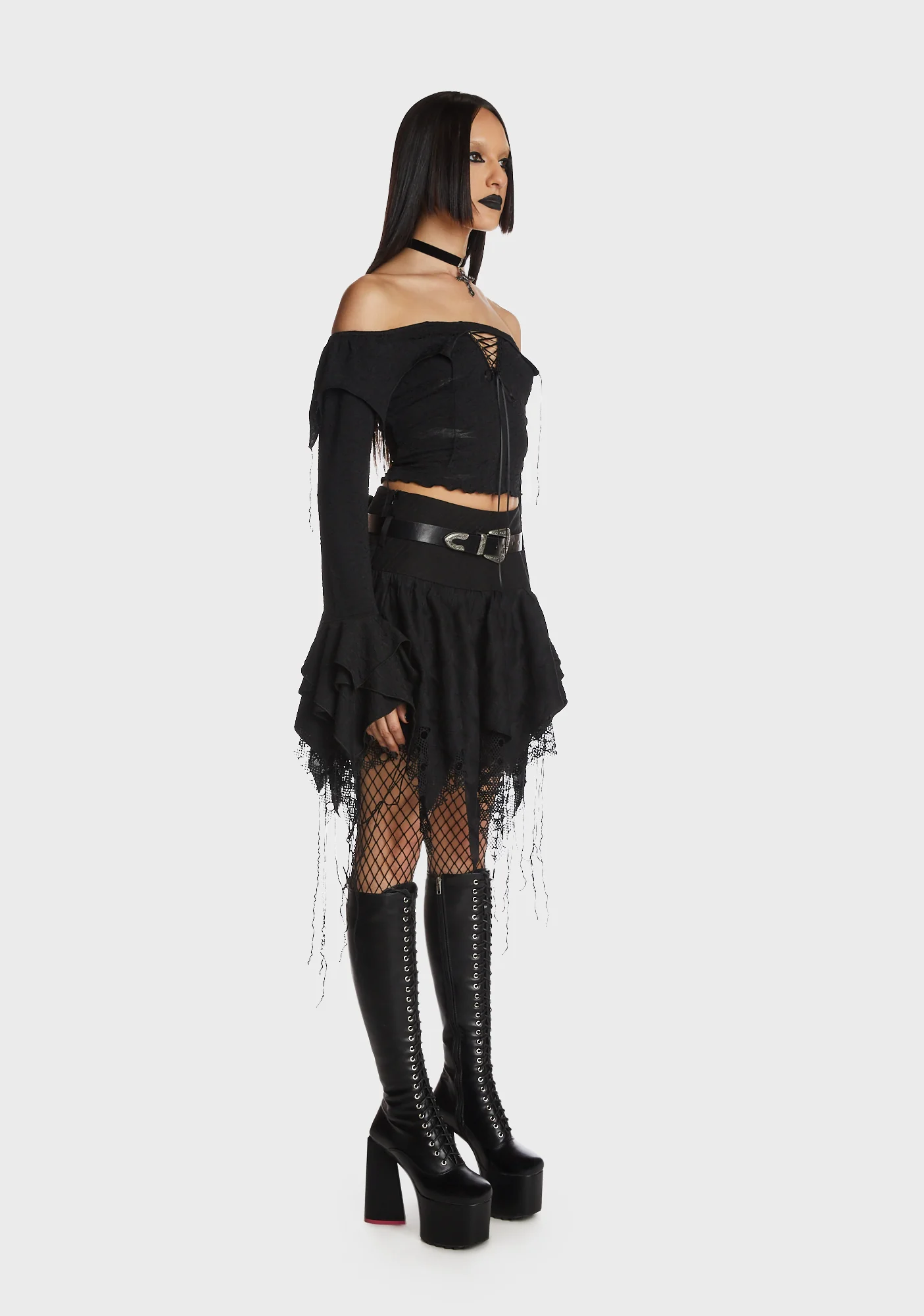 Gothic Princess Off Shoulder Sexy Top - Image 4