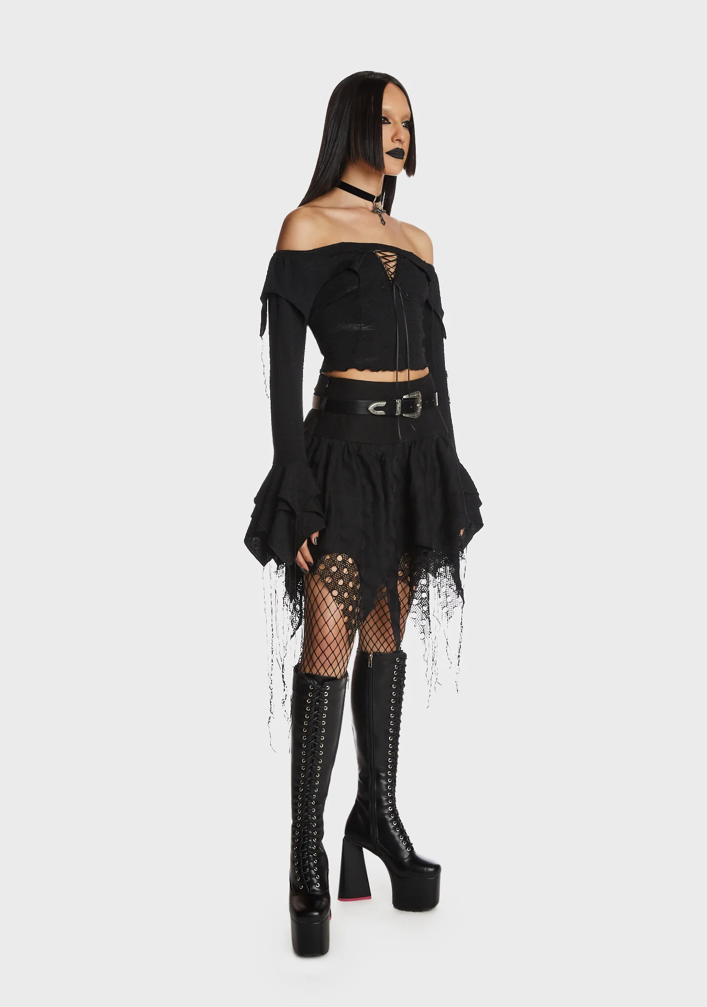 Gothic Princess Off Shoulder Sexy Top - Image 5