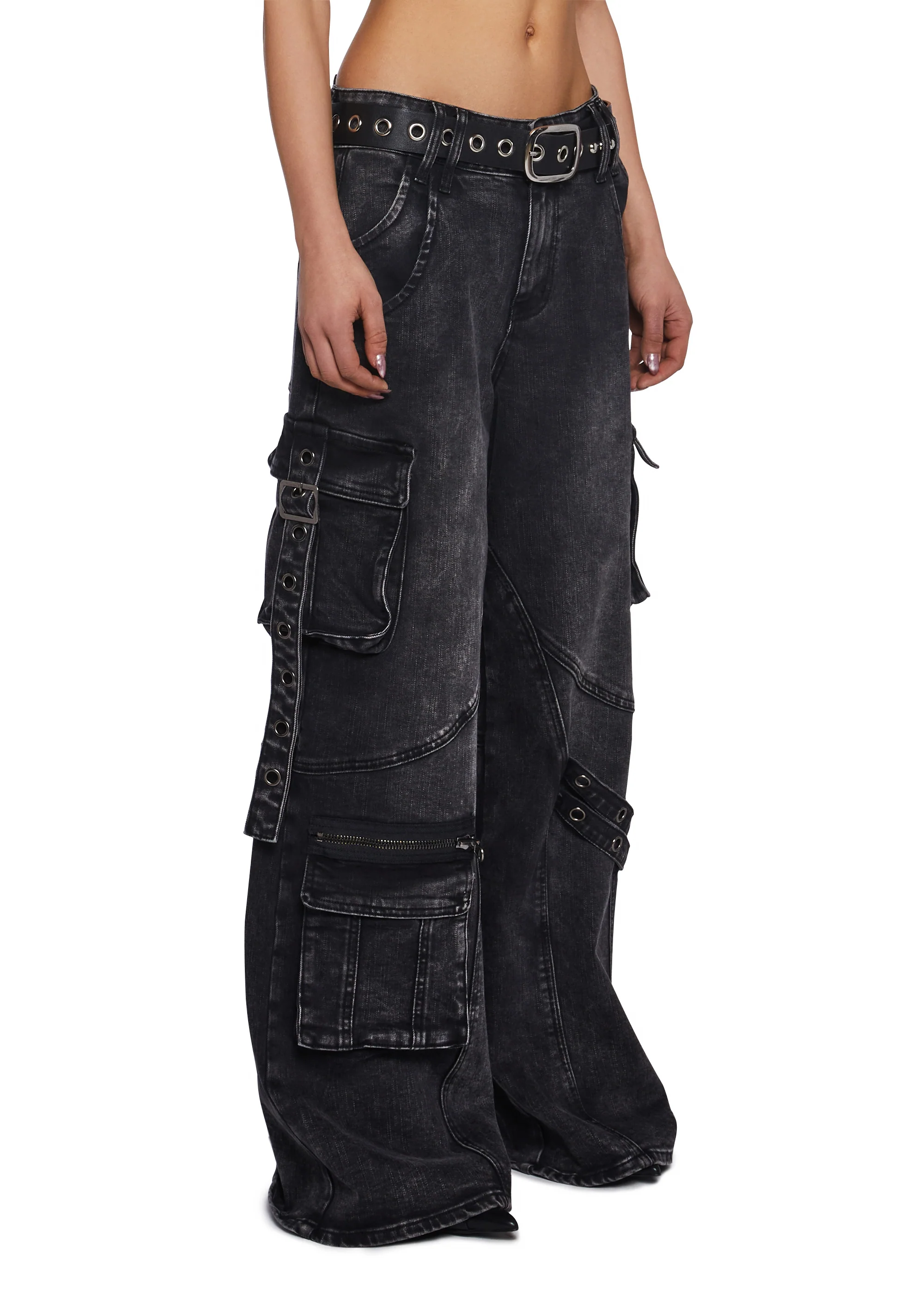 Digital Attraction Cargo Pants - Black - Image 3