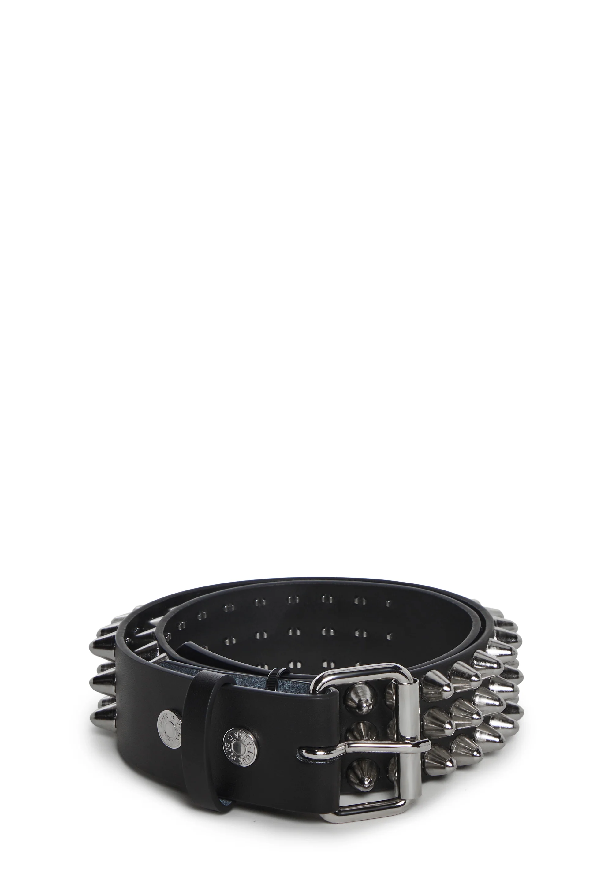 Large Conical Studded Waist Belt - Black - Image 5