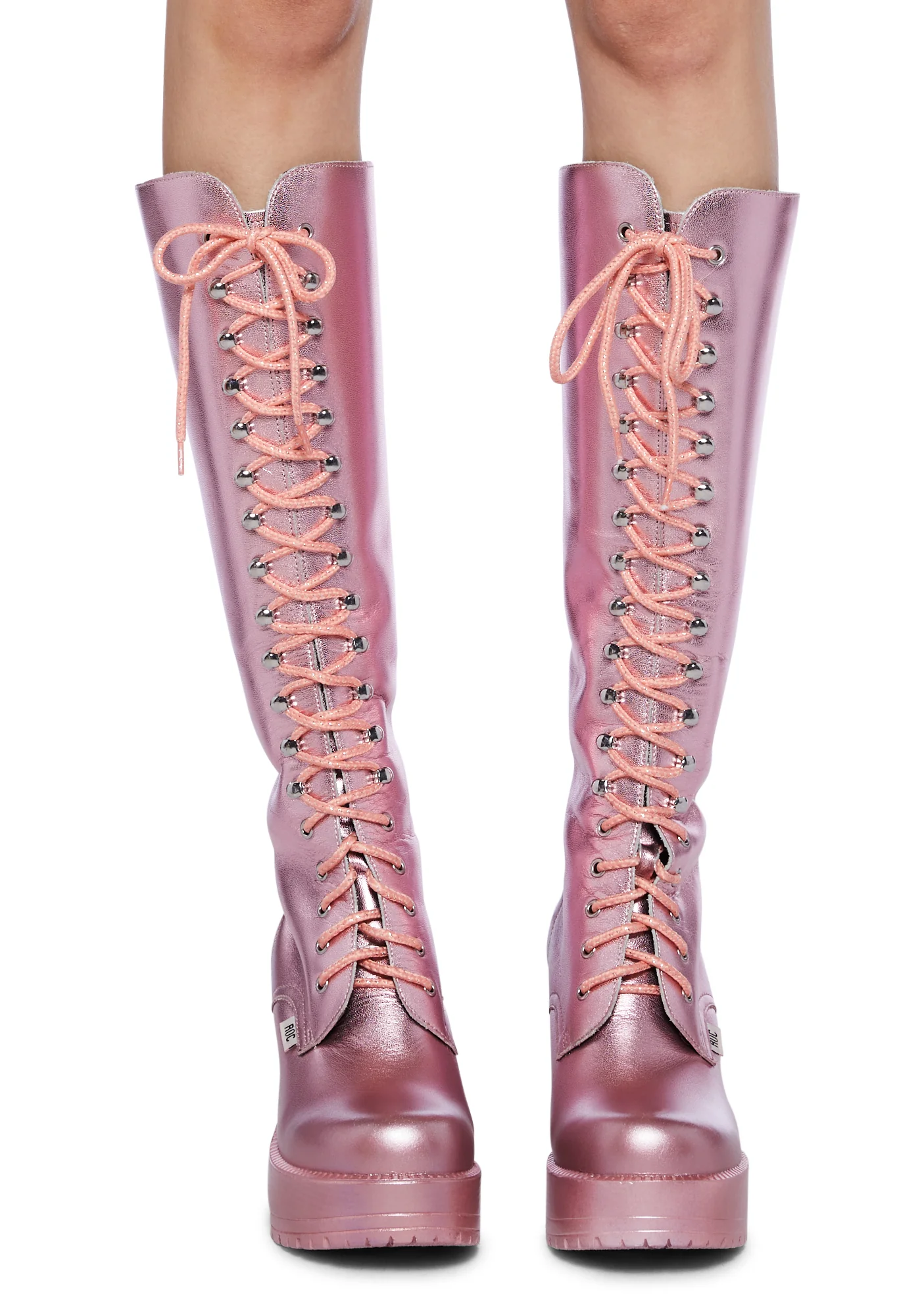 Lash Knee High Boots - Pink - Image 3