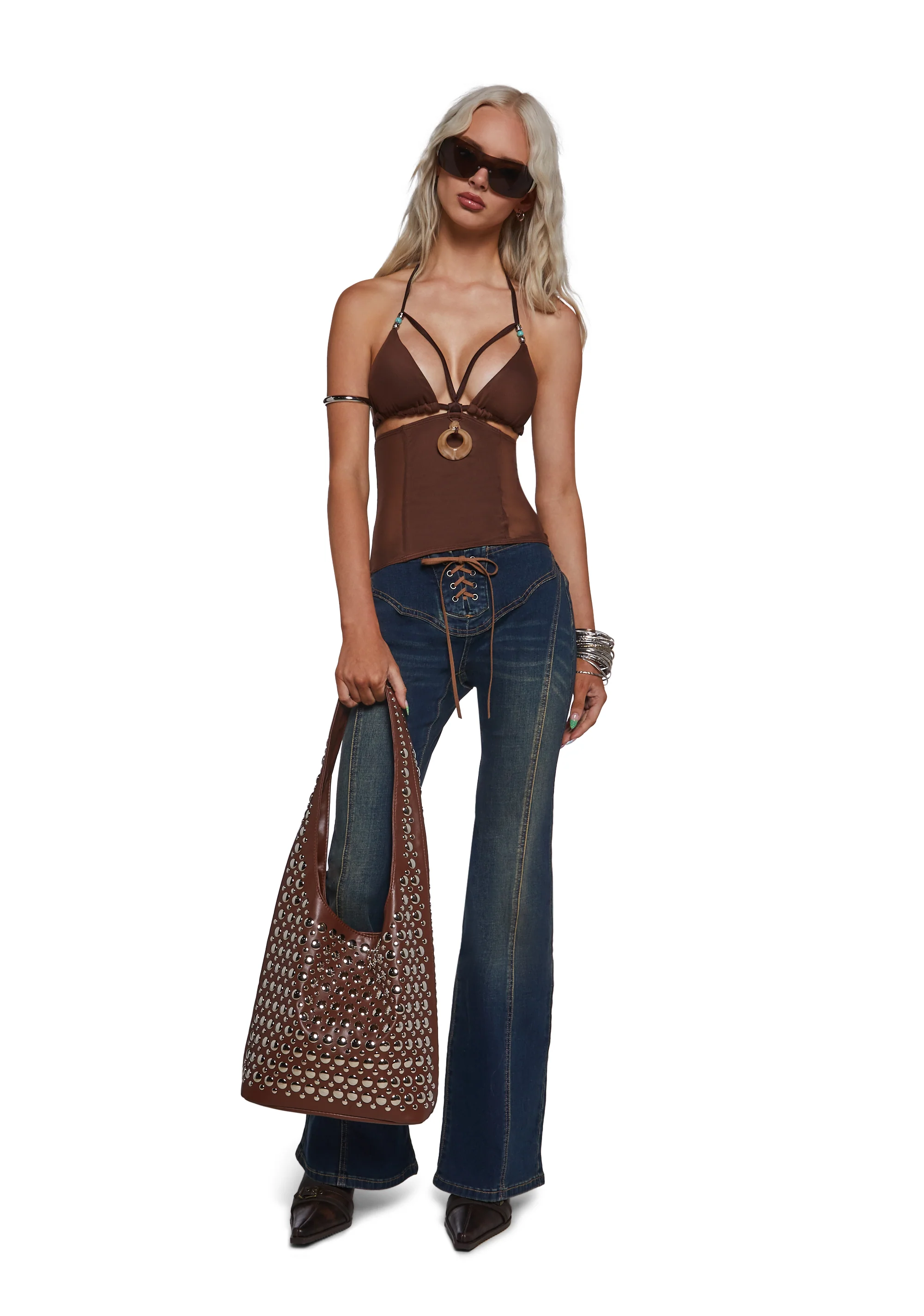 Mirror Images Tote Bag - Brown - Image 5