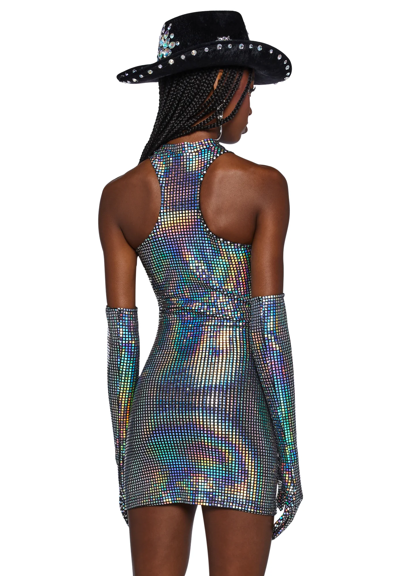 Moon Kissed Mini Dress And Gloves Set - Disco - Image 4