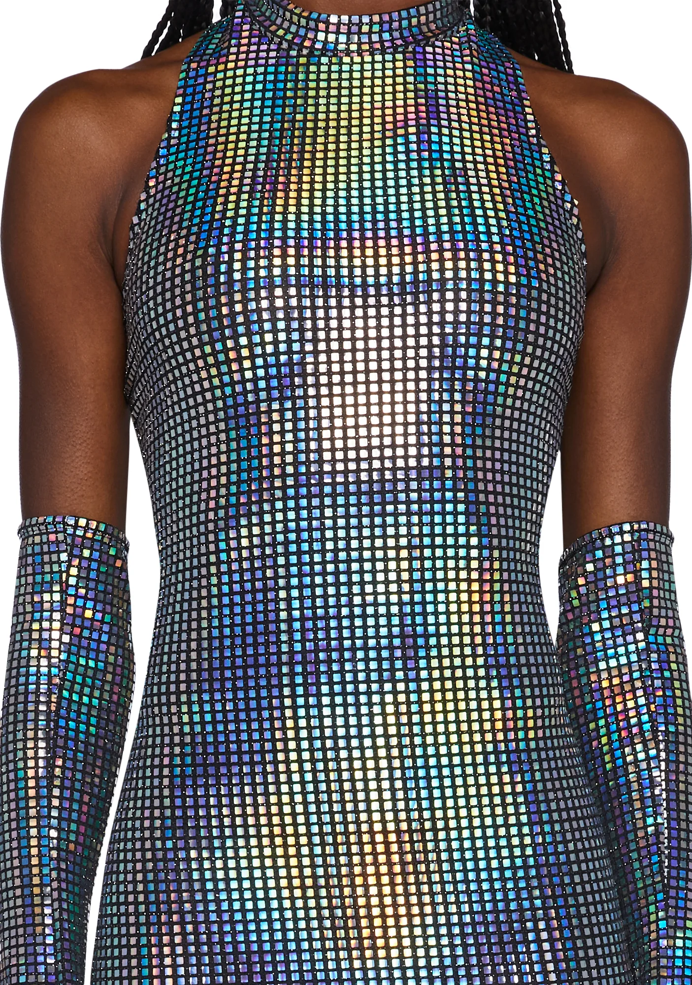 Moon Kissed Mini Dress And Gloves Set - Disco - Image 6