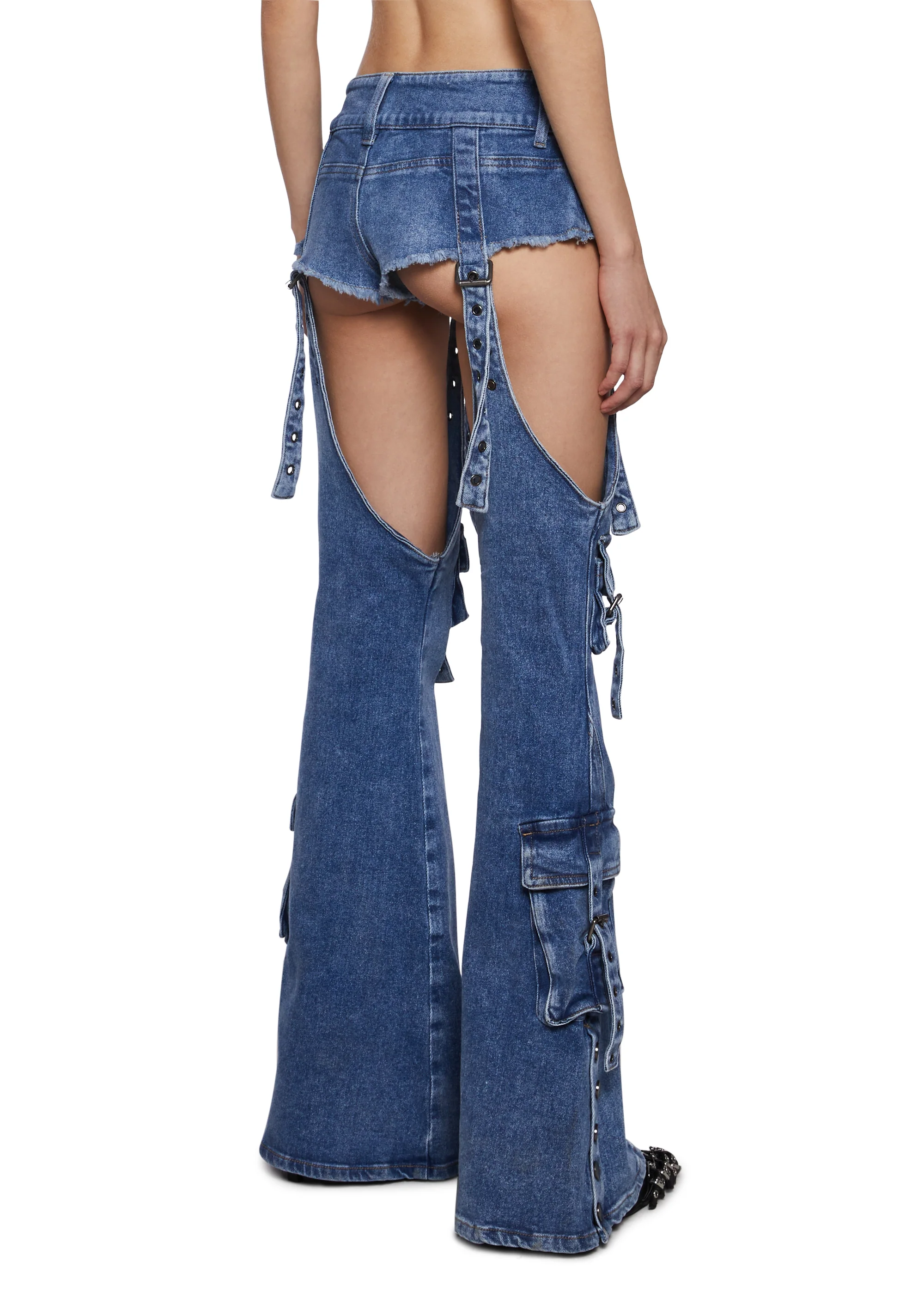 Natasha Belt Flare Jeans - Image 4