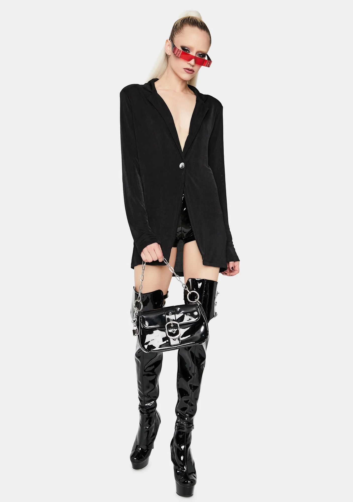 Noir Talk The Talk Oversized Blazer - Image 3