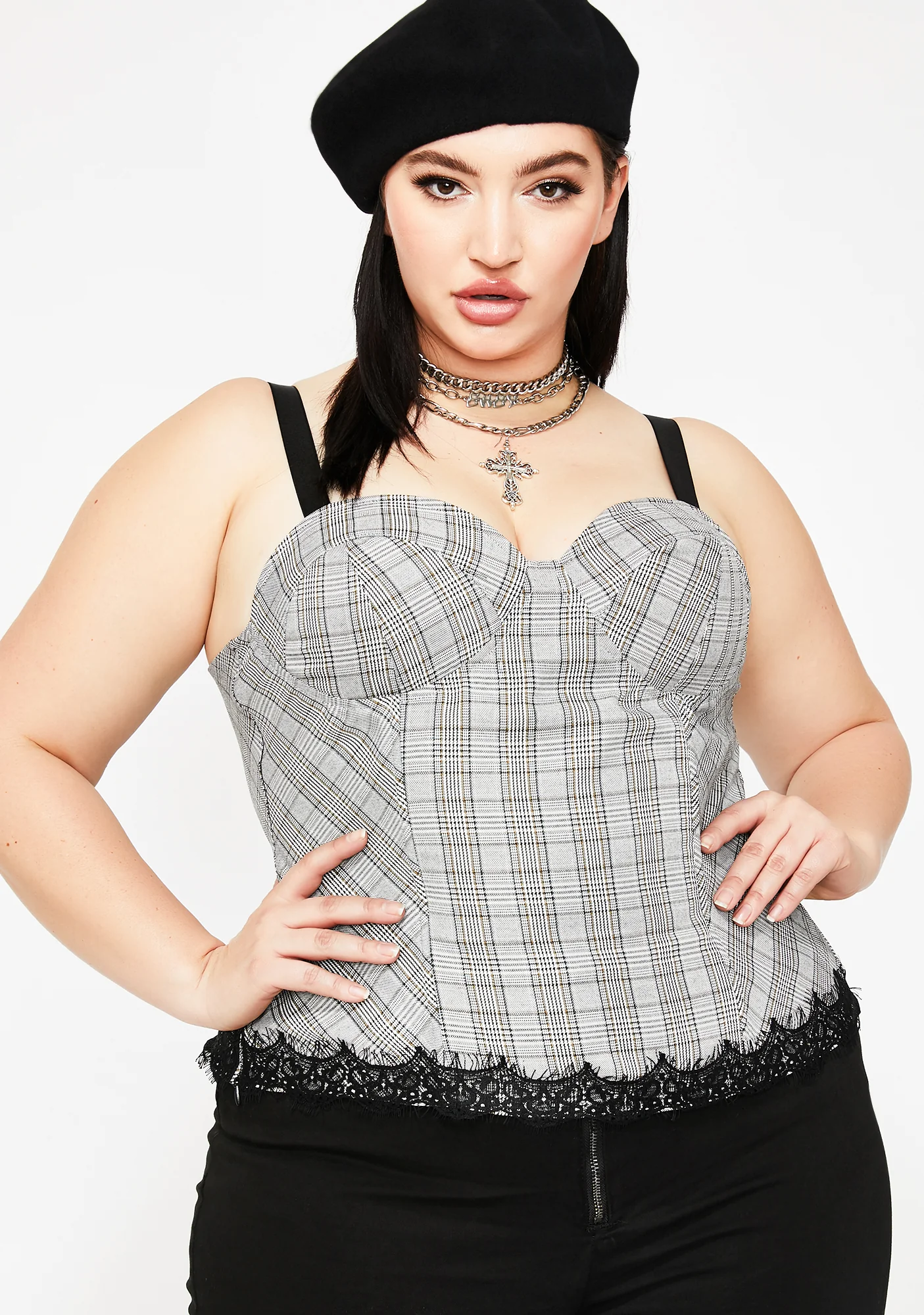 Onyx Forever Muse Plaid Bustier - Image 3