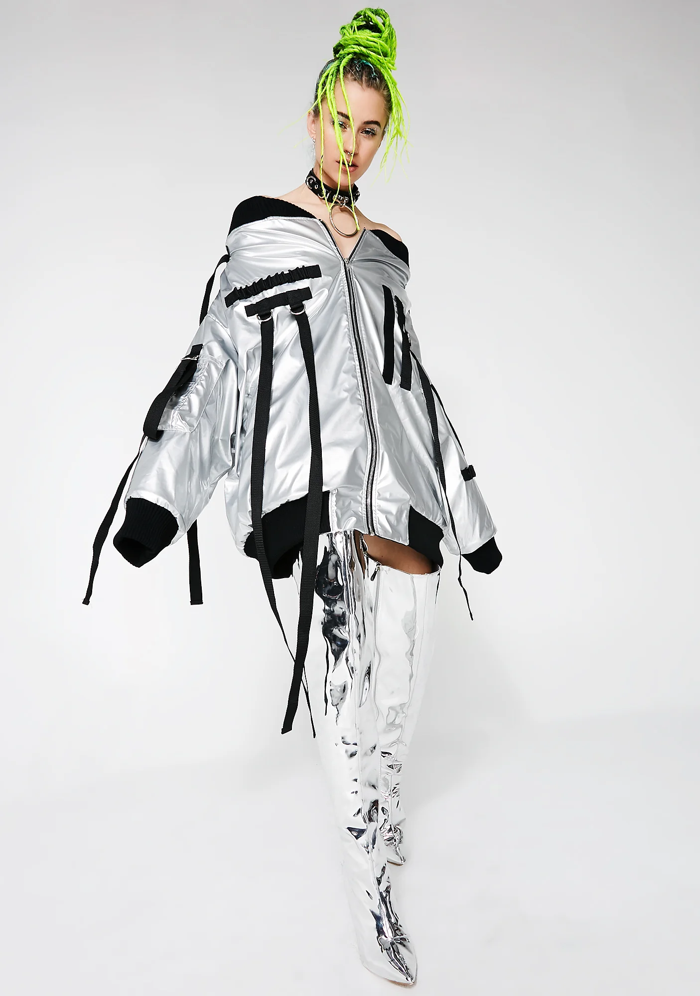 Oversized Drop Shoulder Jacket - Image 5