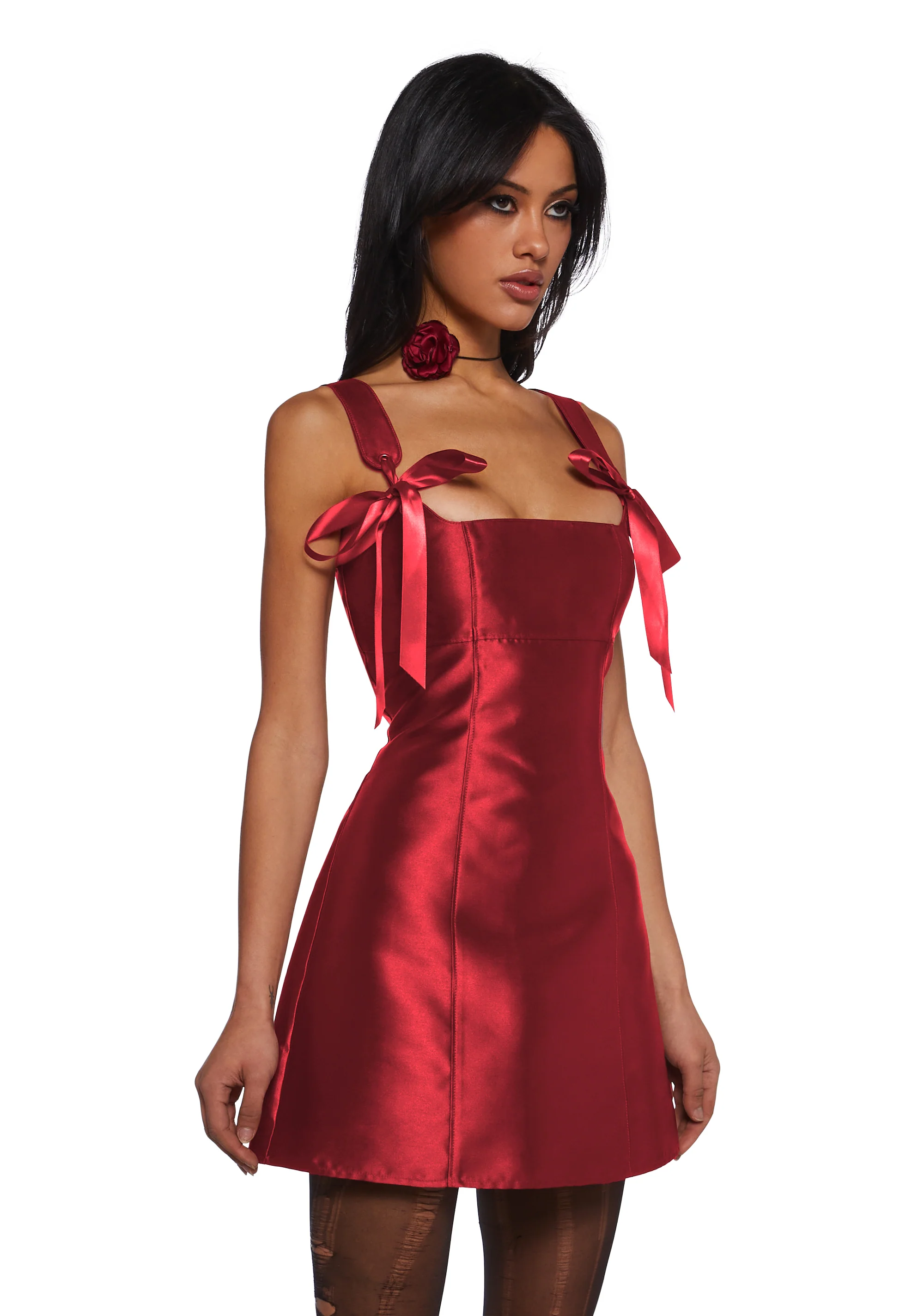 Pixie Stardust Mini Dress - Red - Image 3