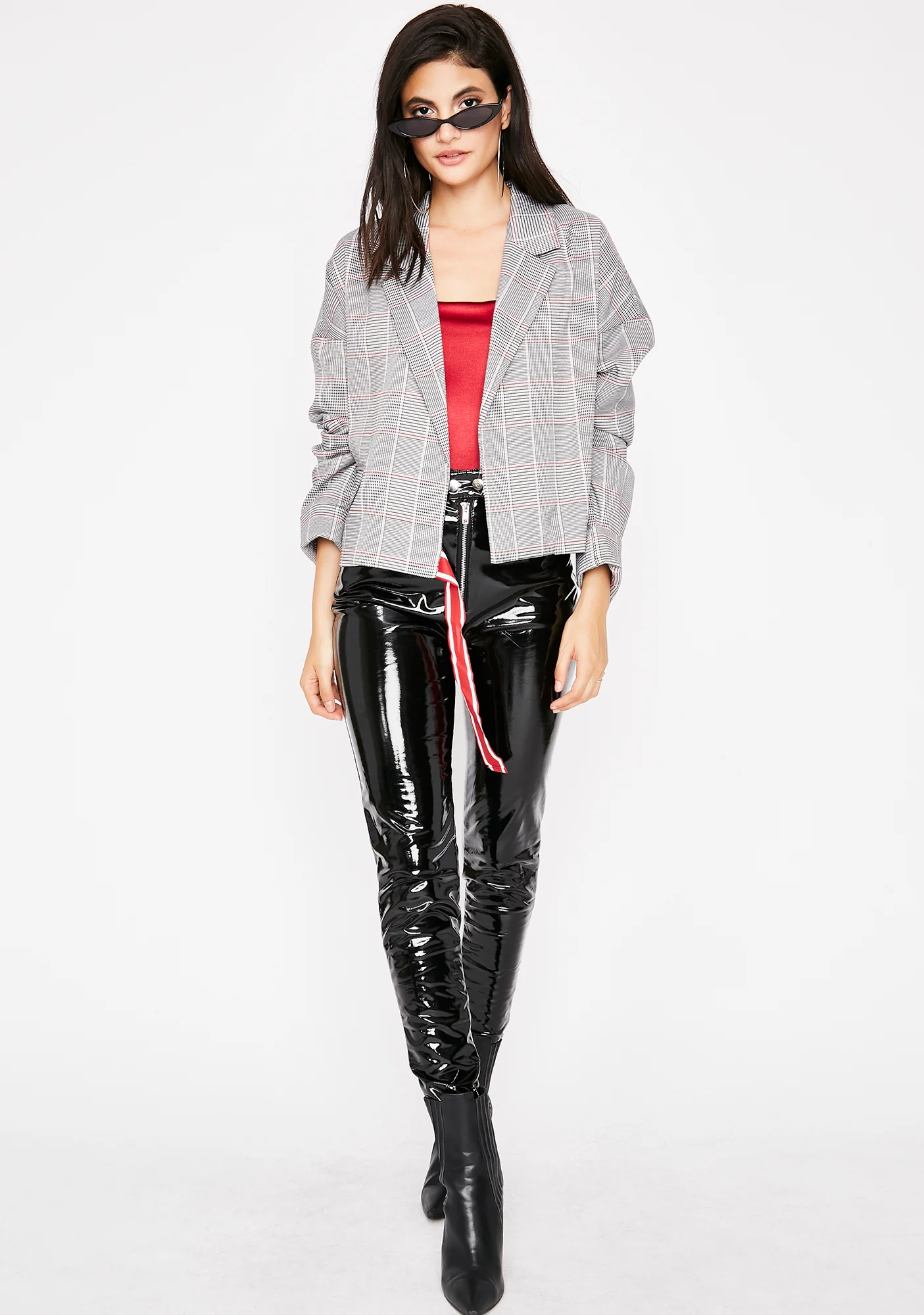 Playin Checkers Plaid Blazer - Image 3