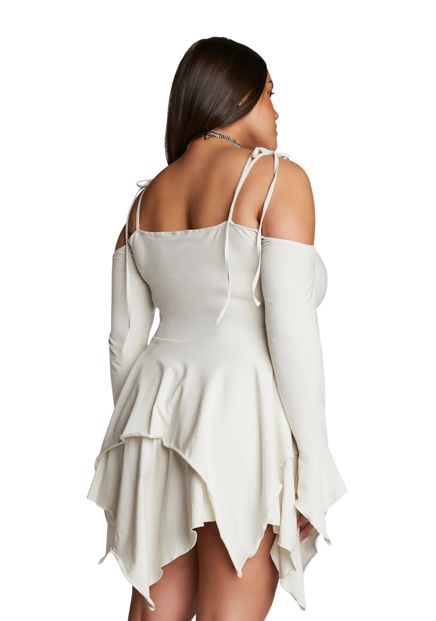 Plus F is For Fairies Handkerchief Dress - Ivory - Image 4