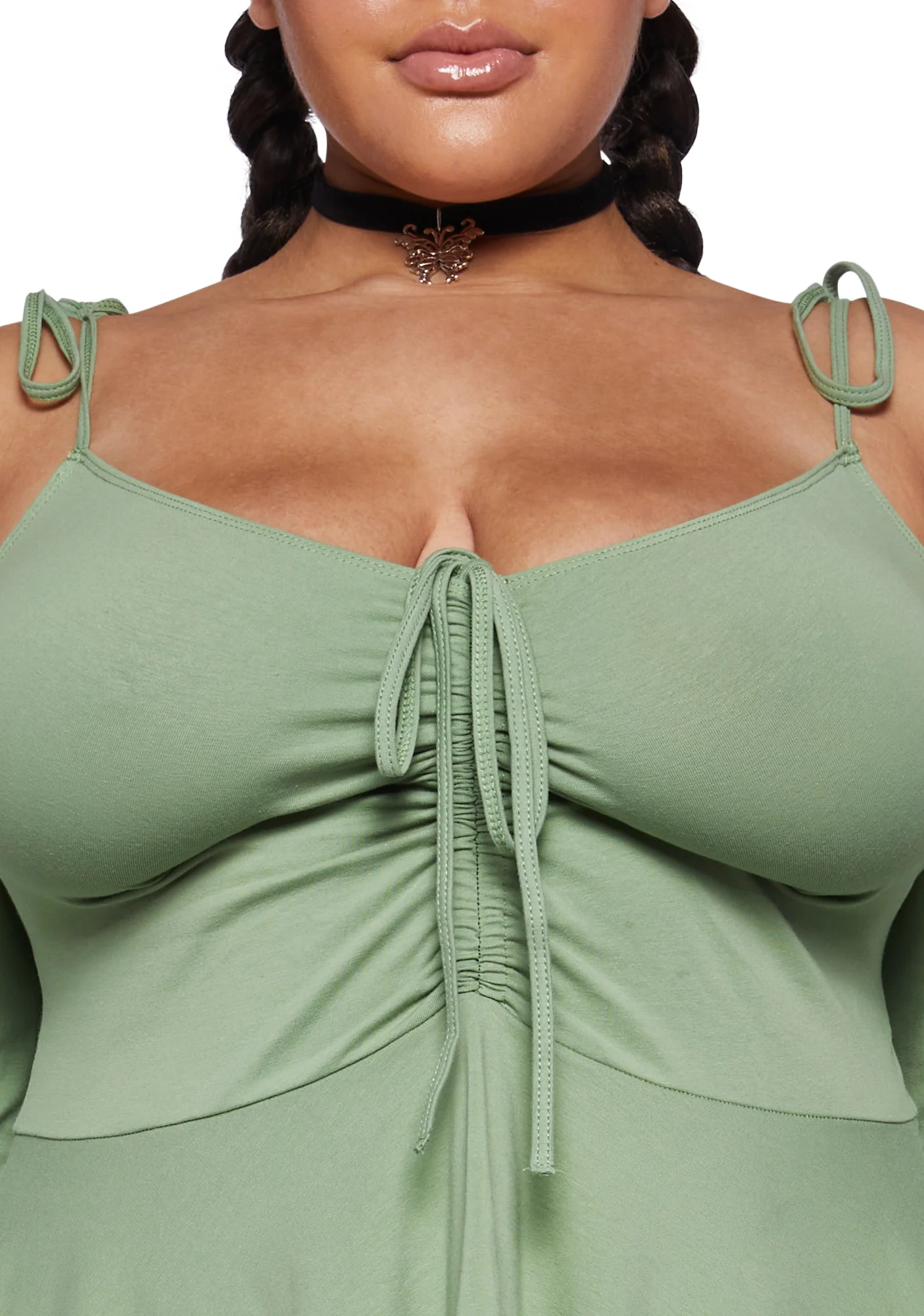 Plus F Is For Fairies Handkerchief Dress - Sage - Image 5