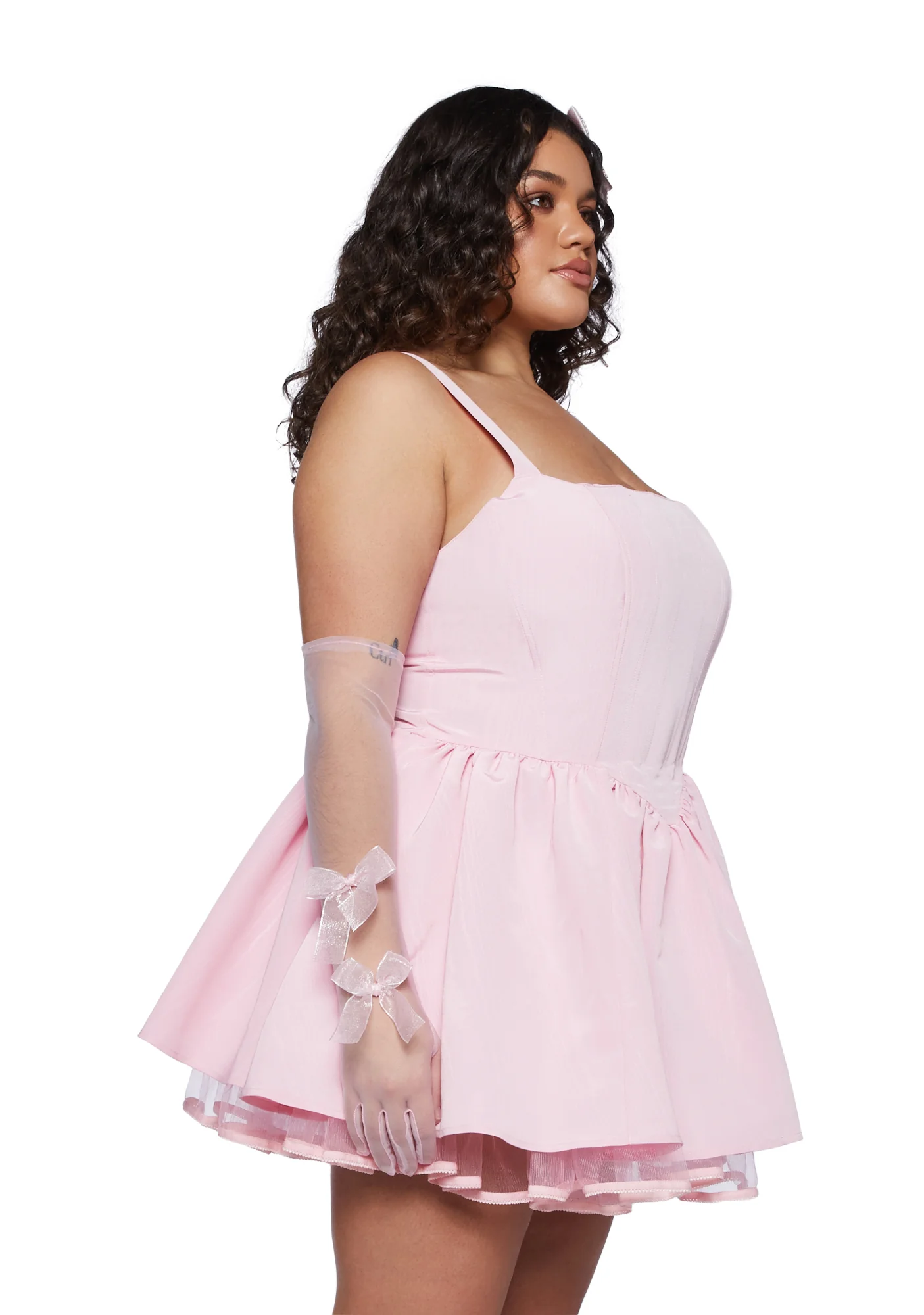 Plus Magic Moves Corset Dress- Light Pink - Image 3