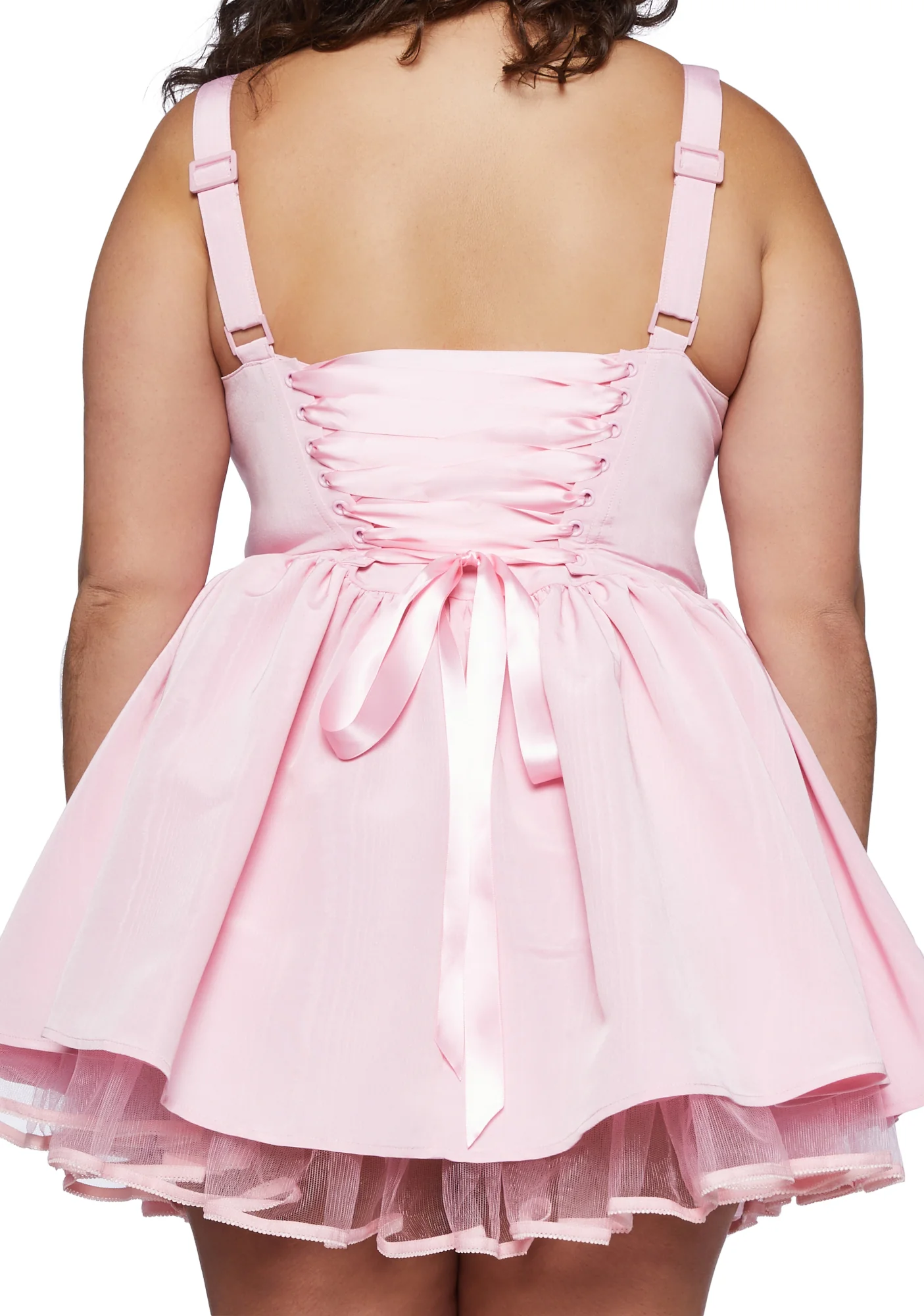 Plus Magic Moves Corset Dress- Light Pink - Image 5