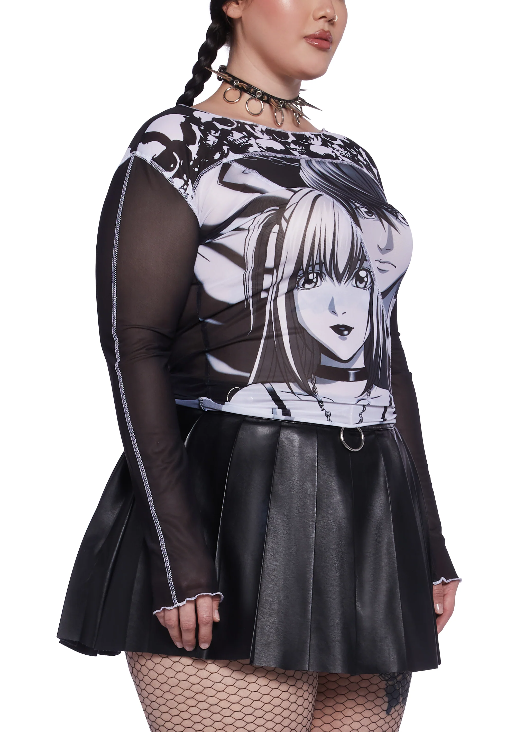 Plus Unlikely Twosome Mesh Top - Image 5