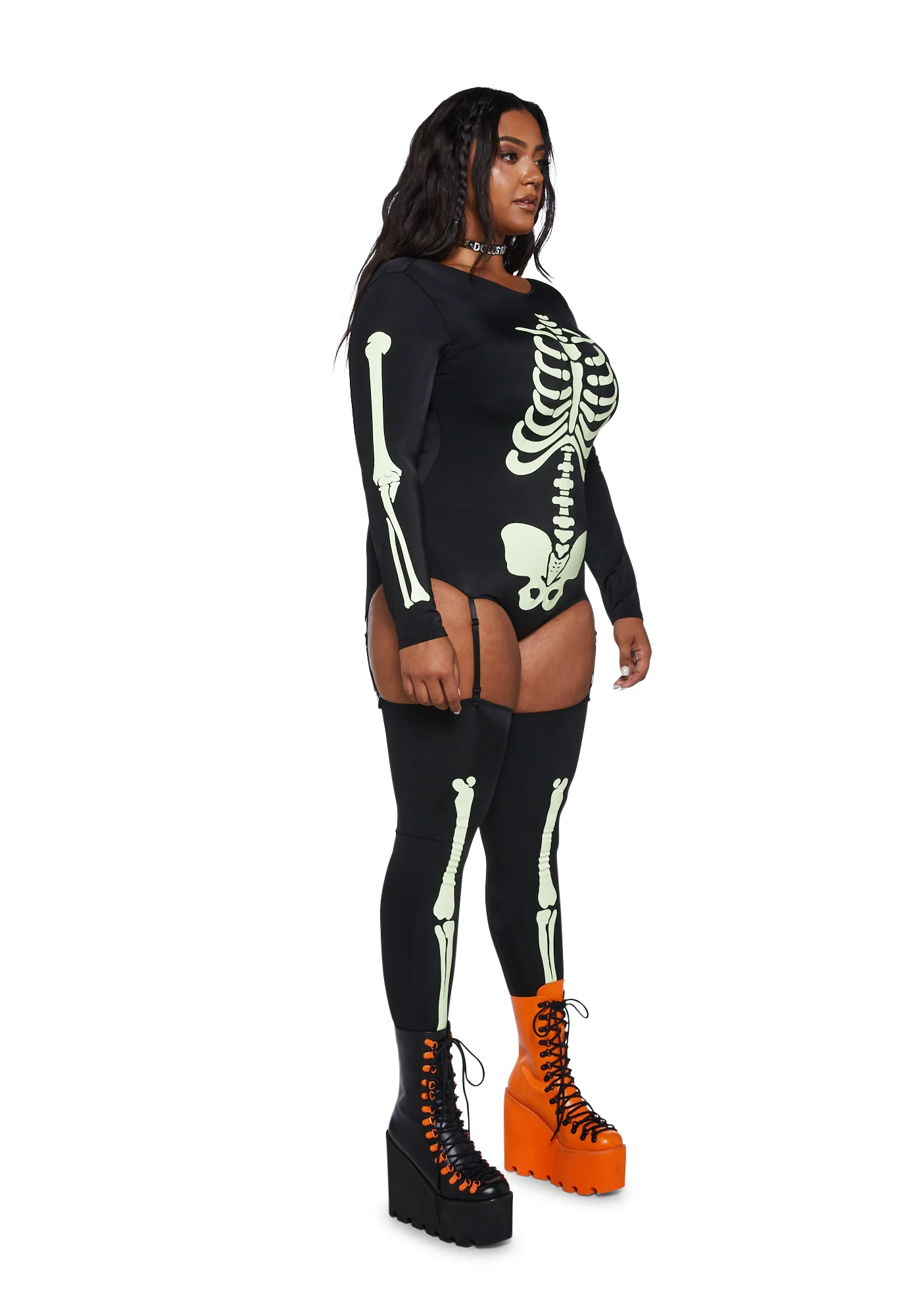 Plus Voodoo Glow Skull Costume - Image 3