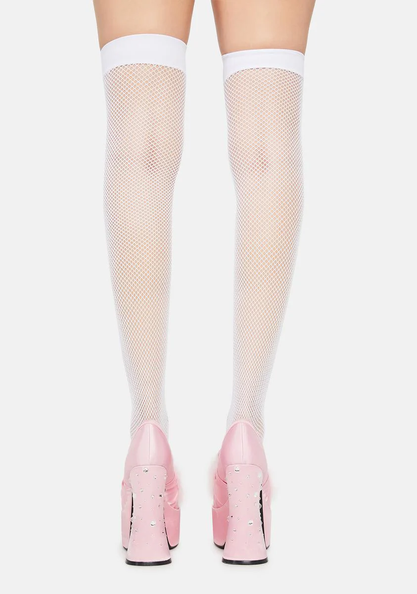 Pure Dare It Spandex Fishnet Thigh Highs - Image 3