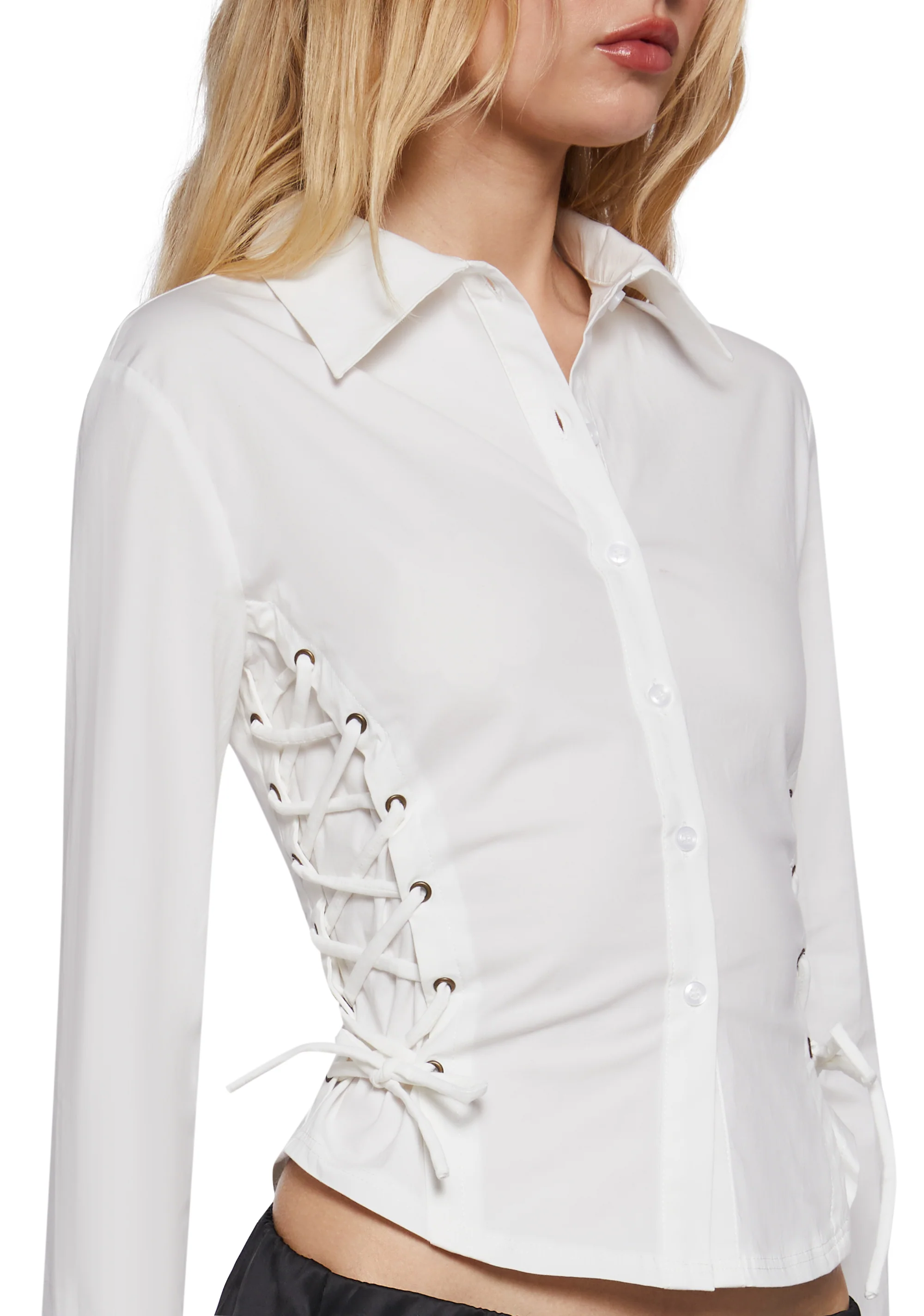 Rare Moment Collared Top - White - Image 5