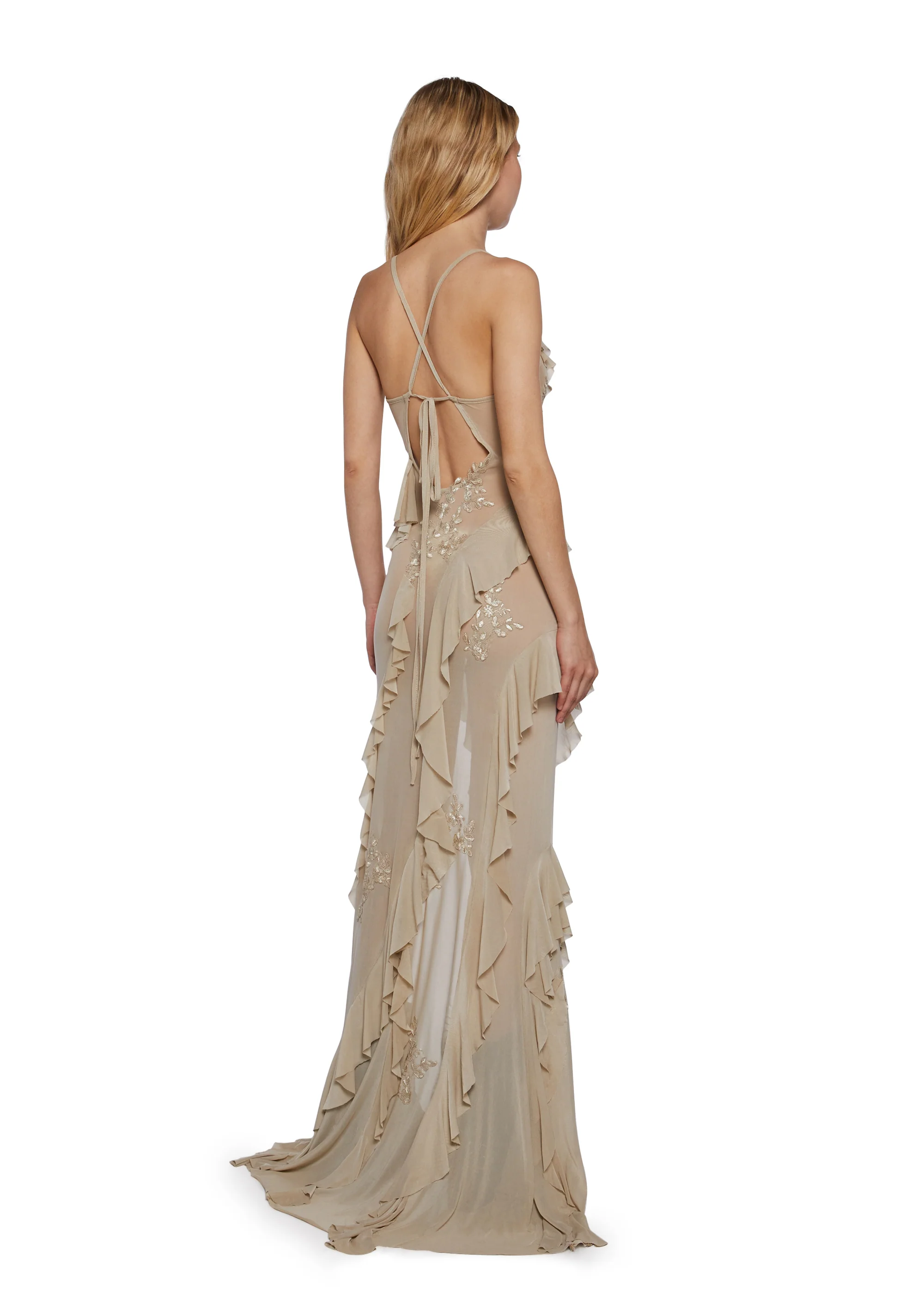 Rebel Mon Amour Maxi Dress - Off White - Image 4