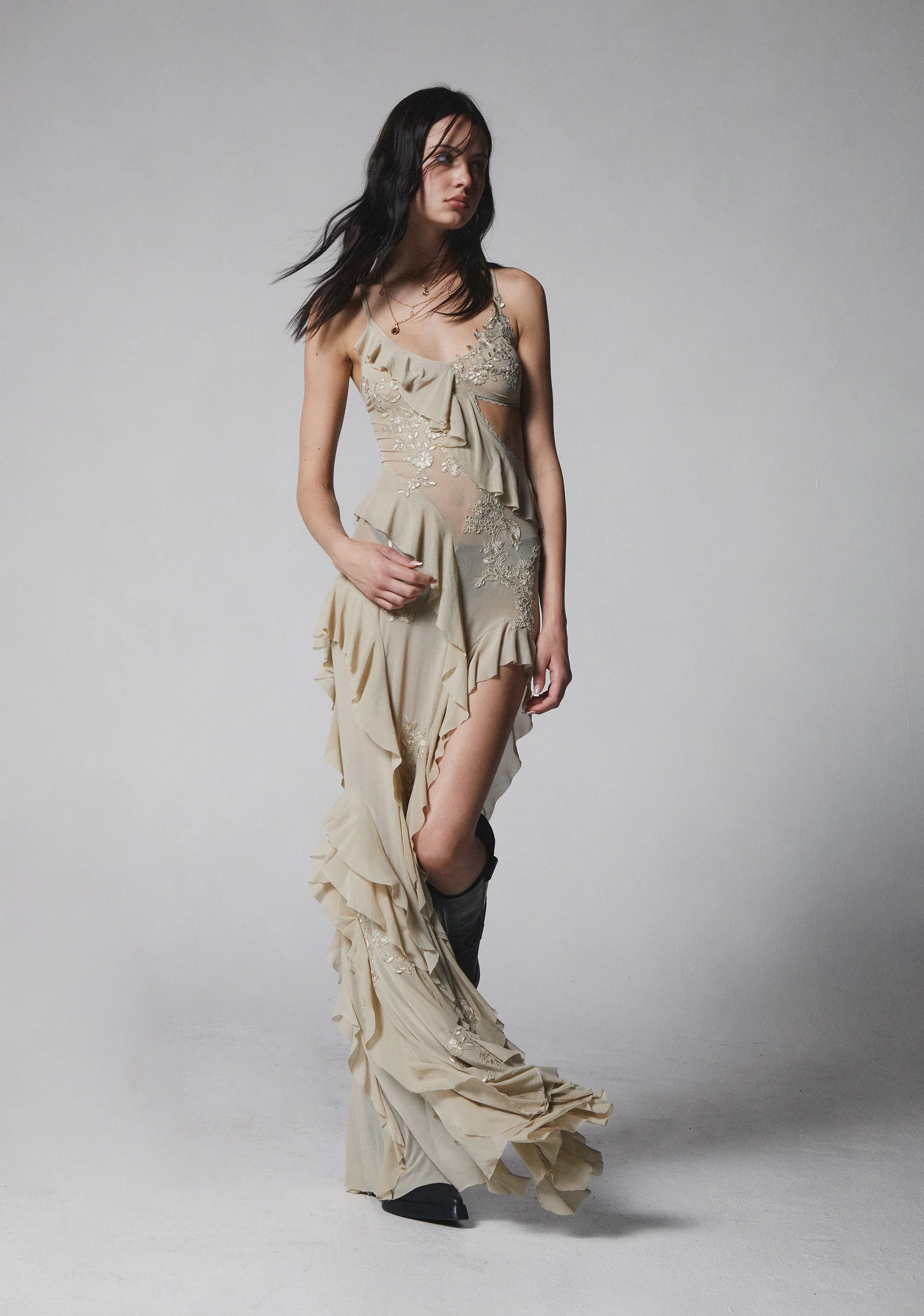 Rebel Mon Amour Maxi Dress - Off White - Image 6