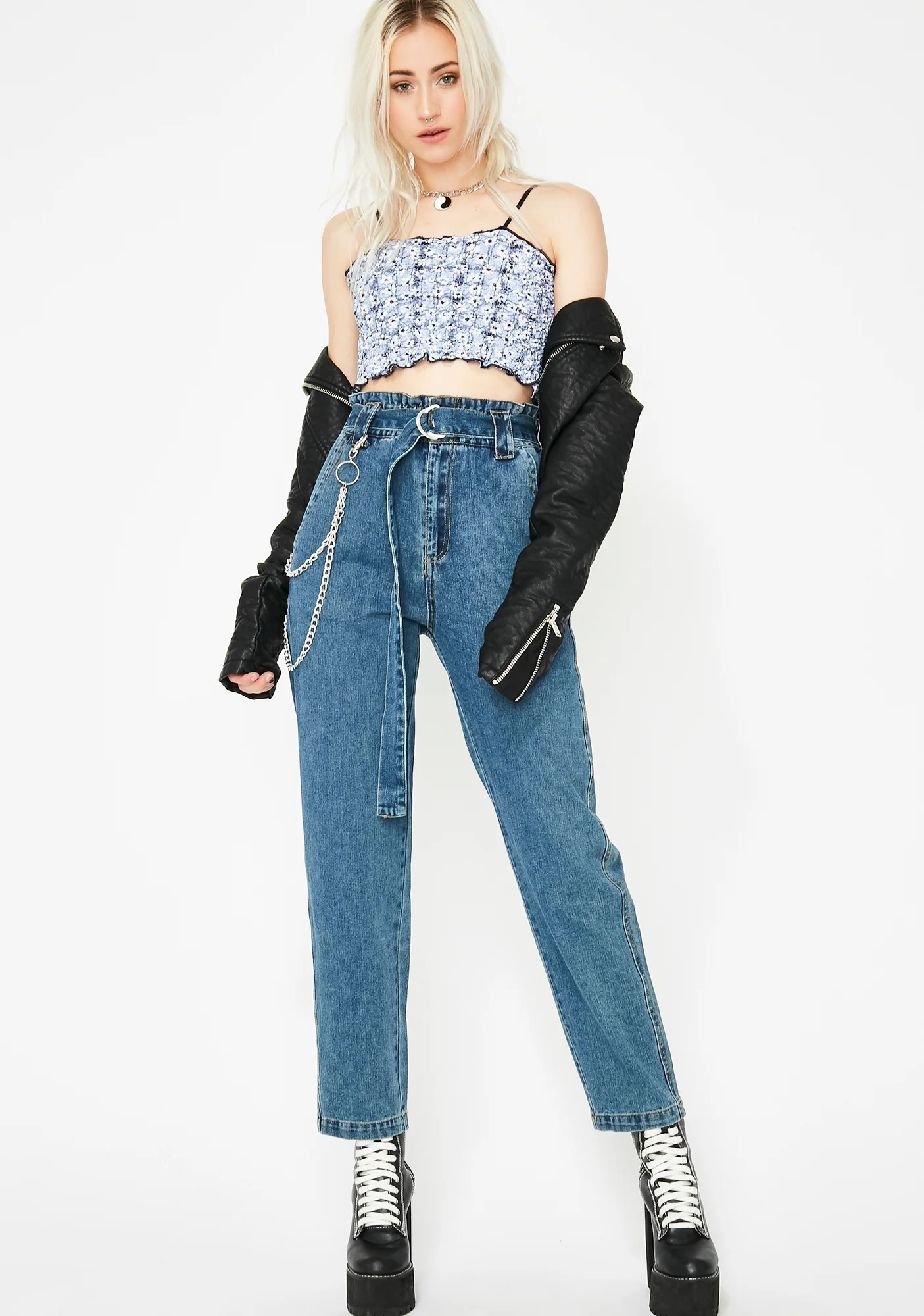 Sky Bloomin' Bish Floral Top - Image 3