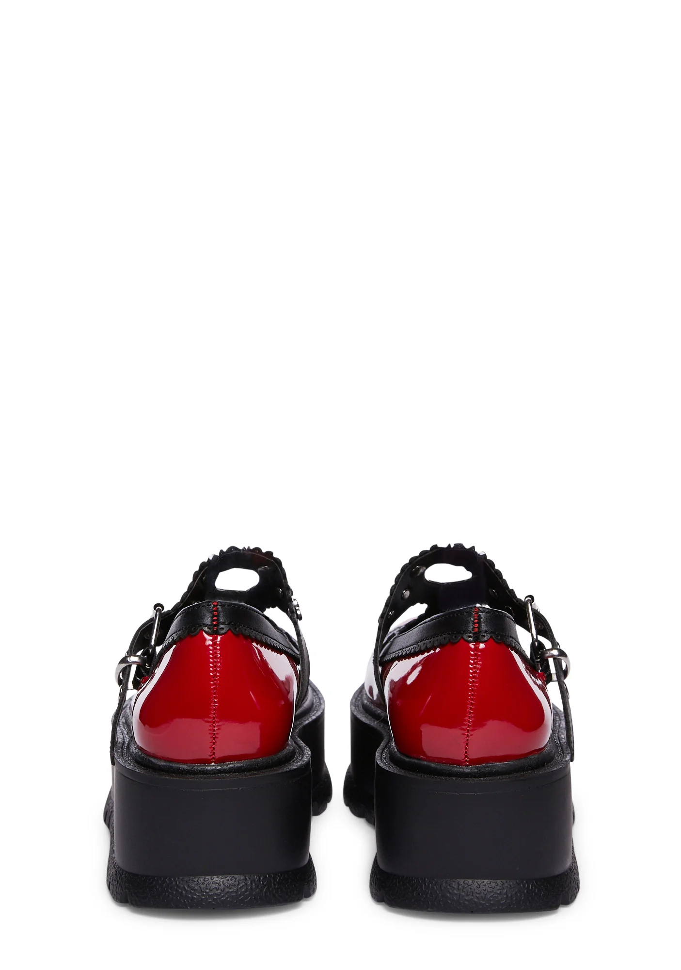 Slacker-23 Mary Jane Platforms - Red/Black - Image 4