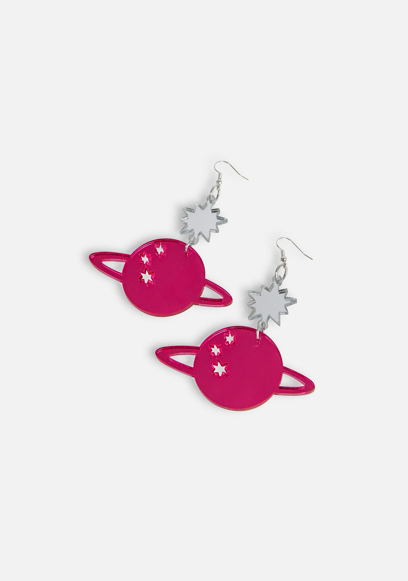 Star Planet Mirrored Earrings - Image 4