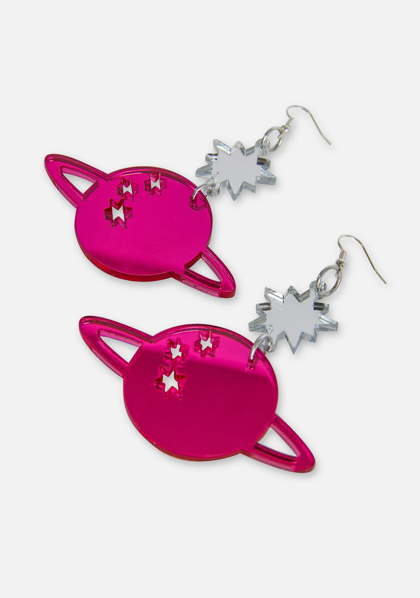 Star Planet Mirrored Earrings - Image 5