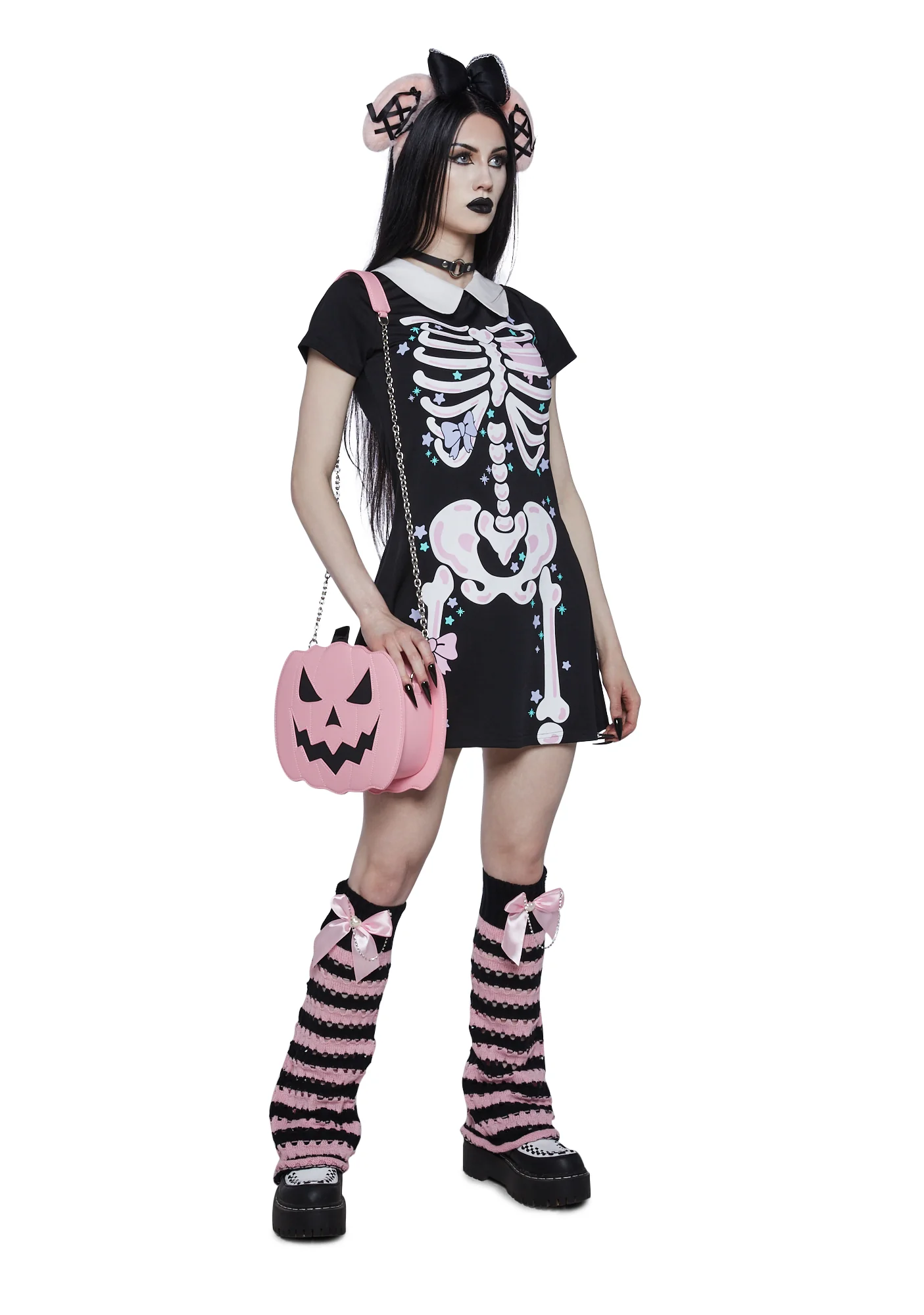 Stay Grinning Jack O Lantern Bag - Pink - Image 6