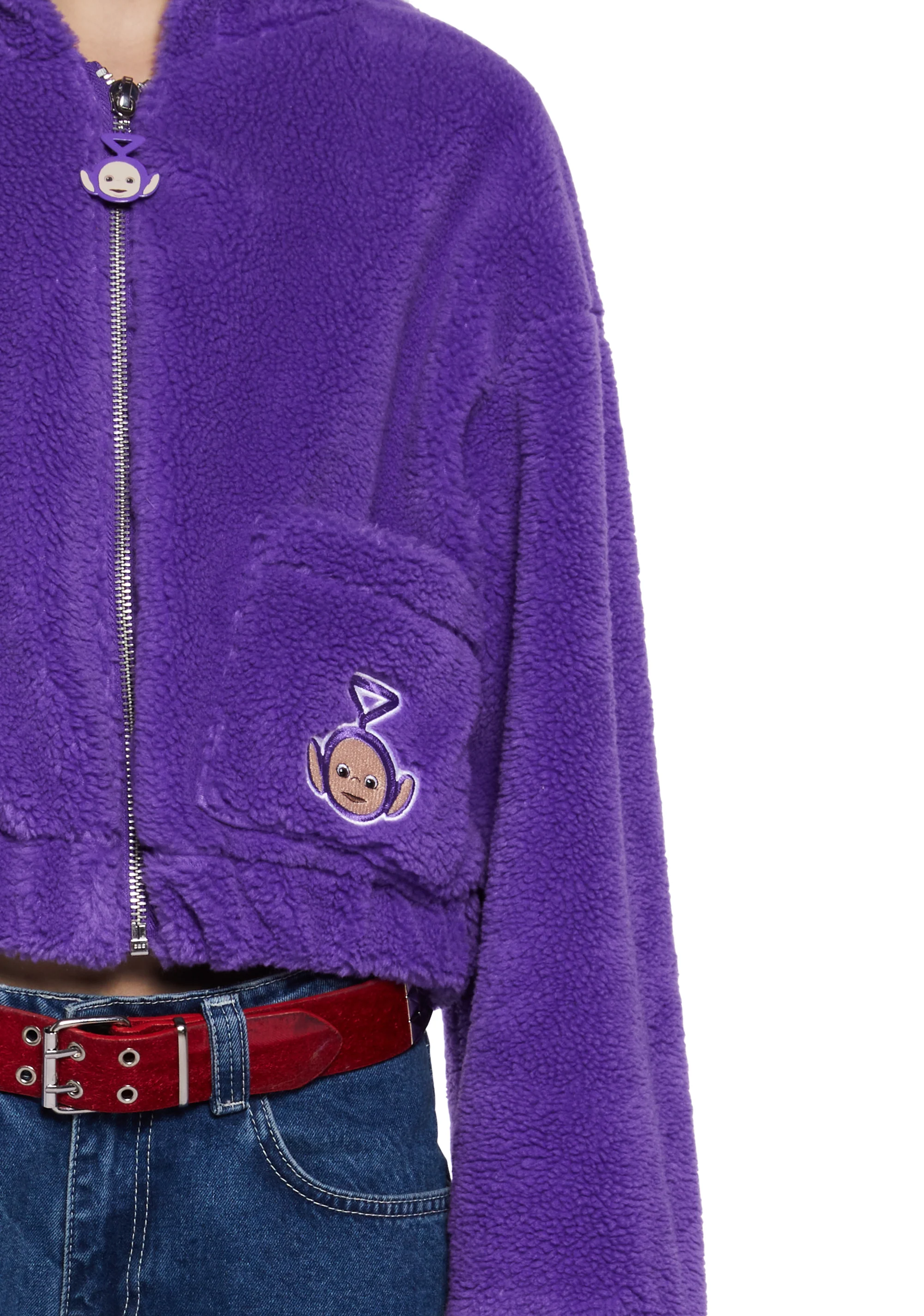 Tinky-Winky Hooded Sherpa Jacket - Image 6