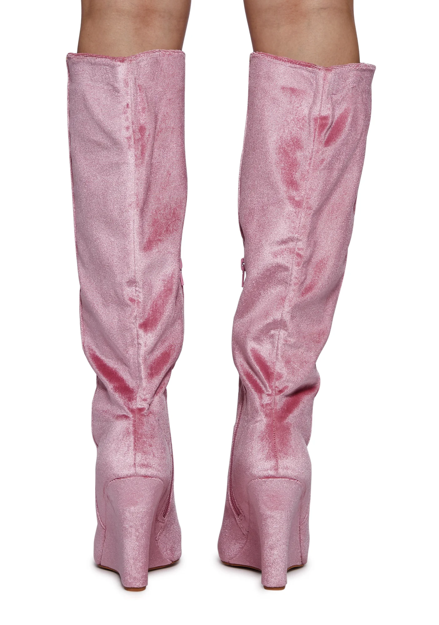 Totally Mesmerized Knee High Boots - Pink - Image 4